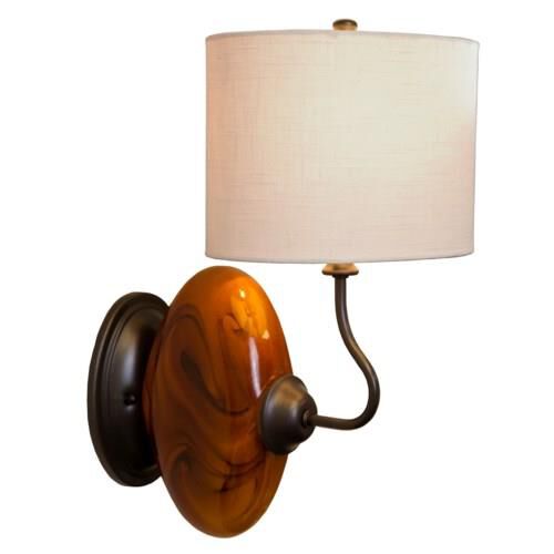 Thumprints Burl 14 Inch Wall Sconce