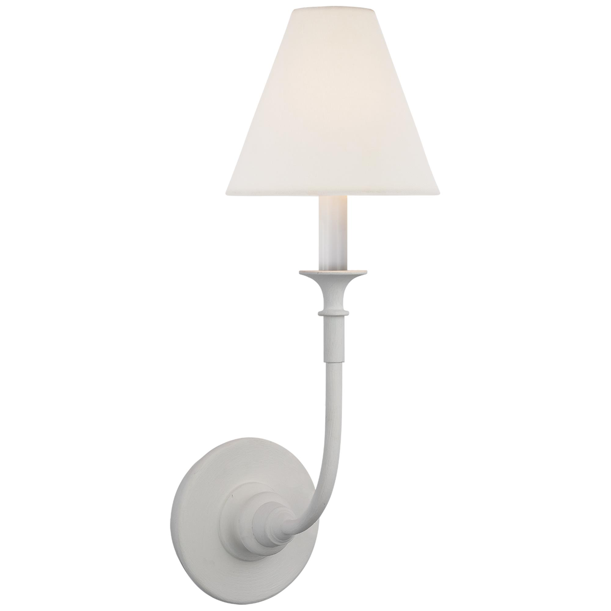 Shown in Plaster White finish and Linen shade