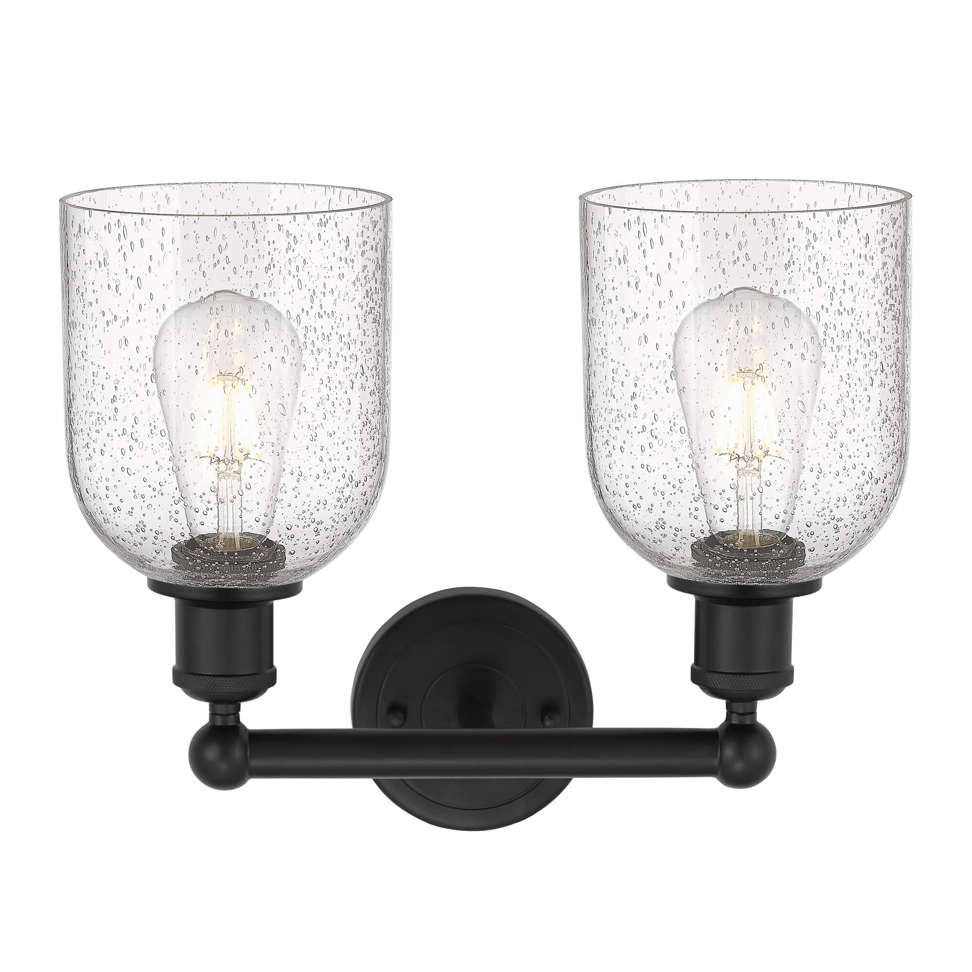 Shown in Matte Black finish and Seedy glass