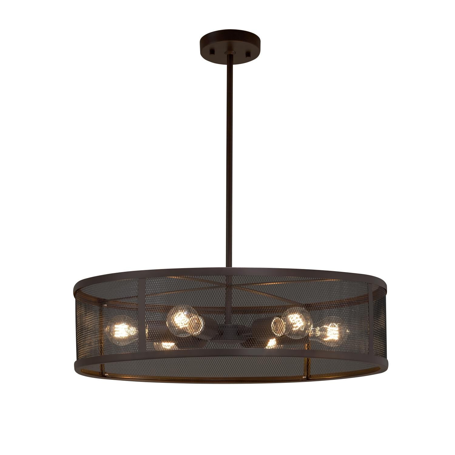 Wire Mesh 24 Inch Large Pendant by Justice Design Group
