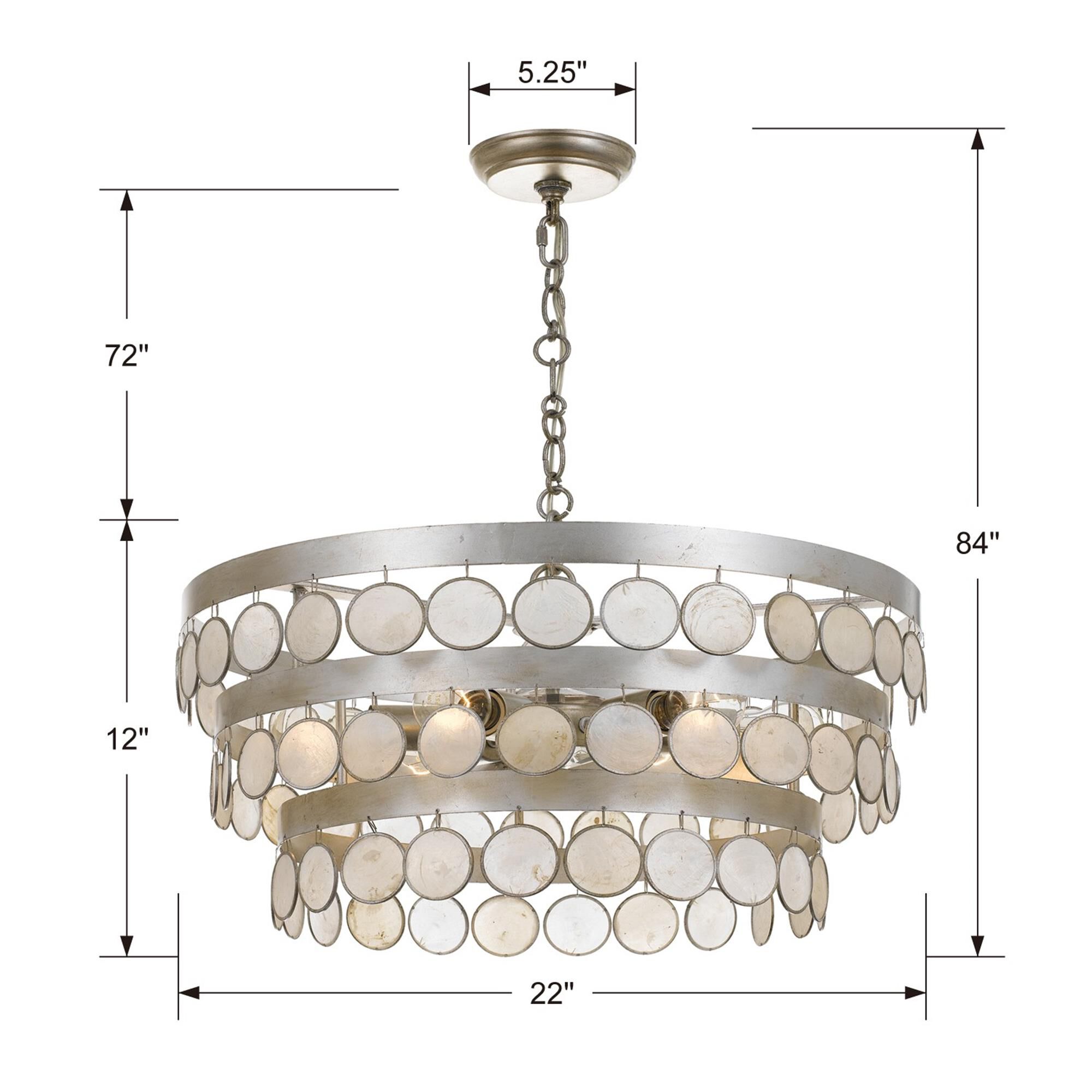 Shown in Antique Silver finish