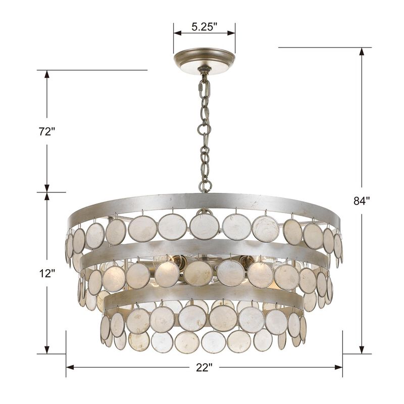 Coco Small Chandelier by Crystorama