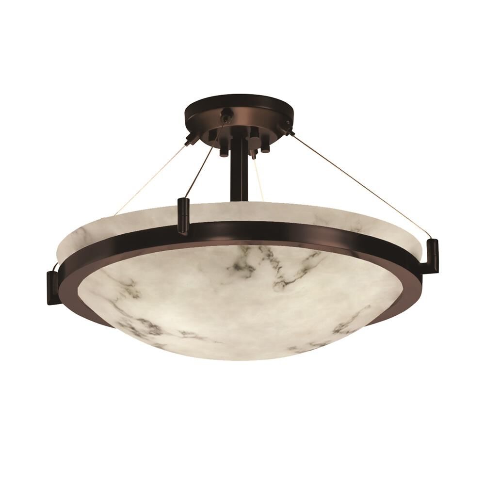 Lumenaria 39 Inch 6 Light LED Semi Flush Mount by Justice Design Group