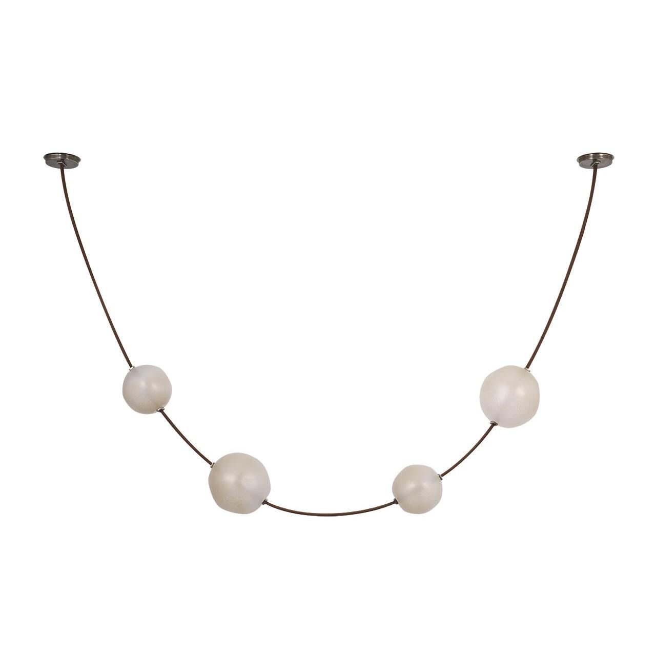 Shown in Russet Suede And Mottled Pewter finish and Fizzy Nude glass