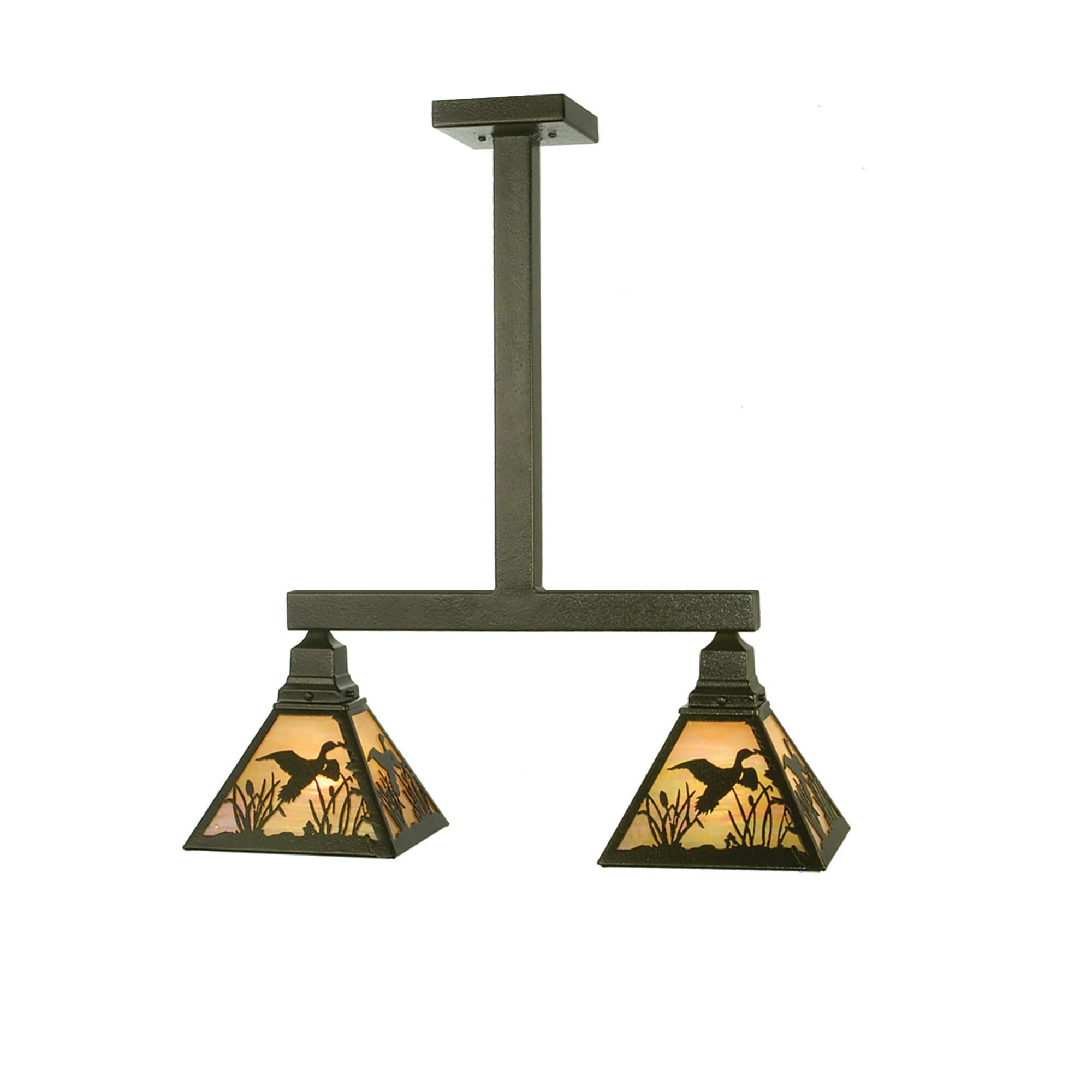 Ducks In Flight 24 Inch 2 Light Linear Suspension Light by Meyda Lighting