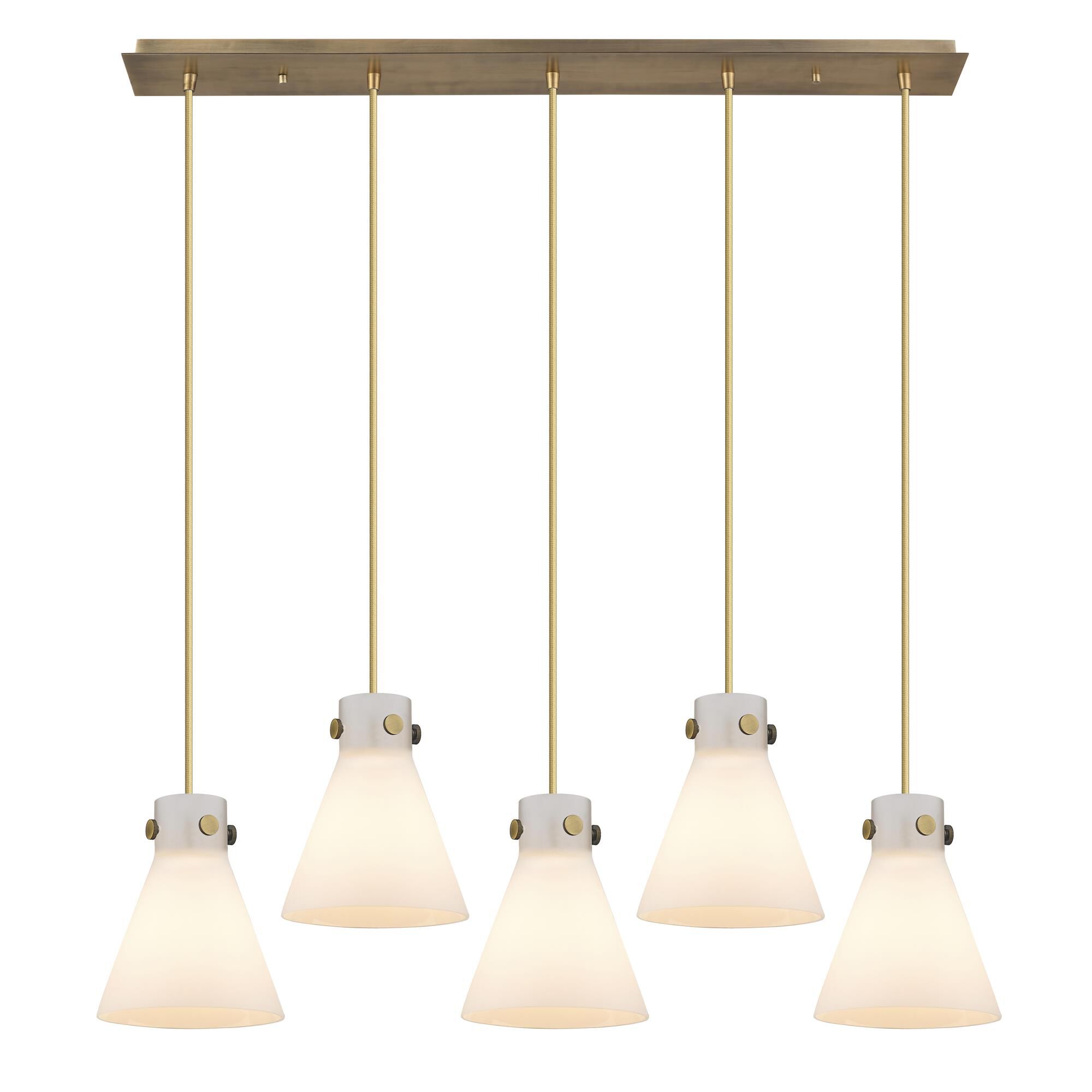 Bruno Marashlian Newton Cone 39 Inch 5 Light Linear Suspension Light by Innovations Lighting