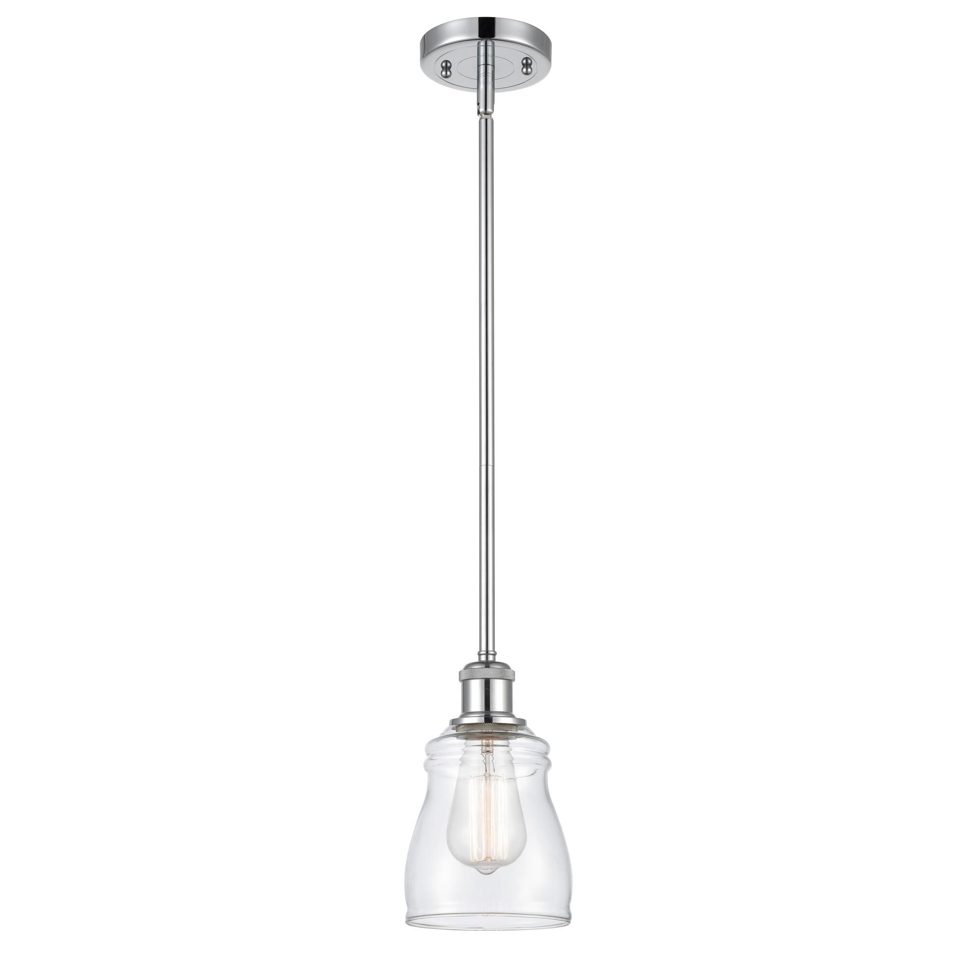 Shown in Polished Chrome finish and Bell glass and Glass shade