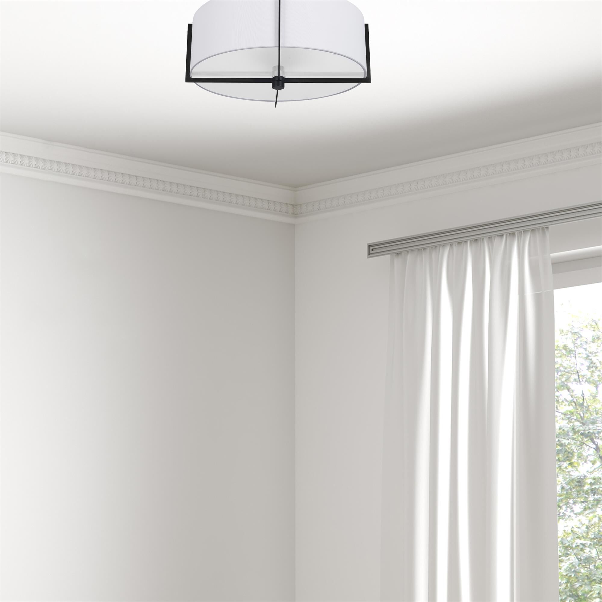 Preston 15 Inch 3 Light Semi Flush Mount by Dainolite