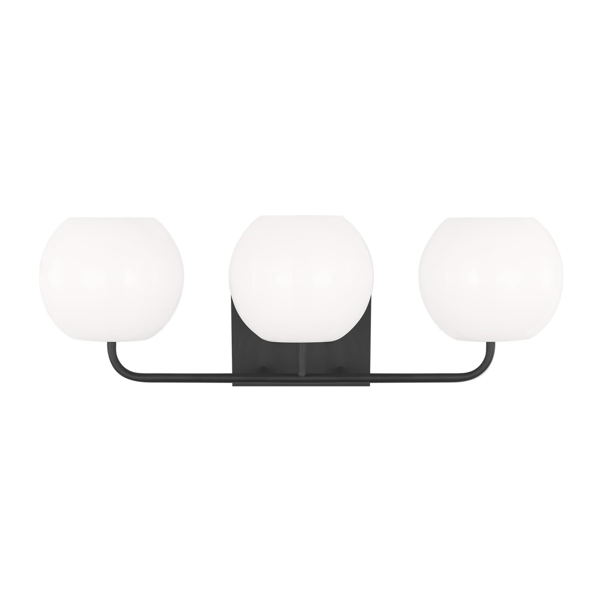 Shown in Midnight Black finish and Opal Glass s shade