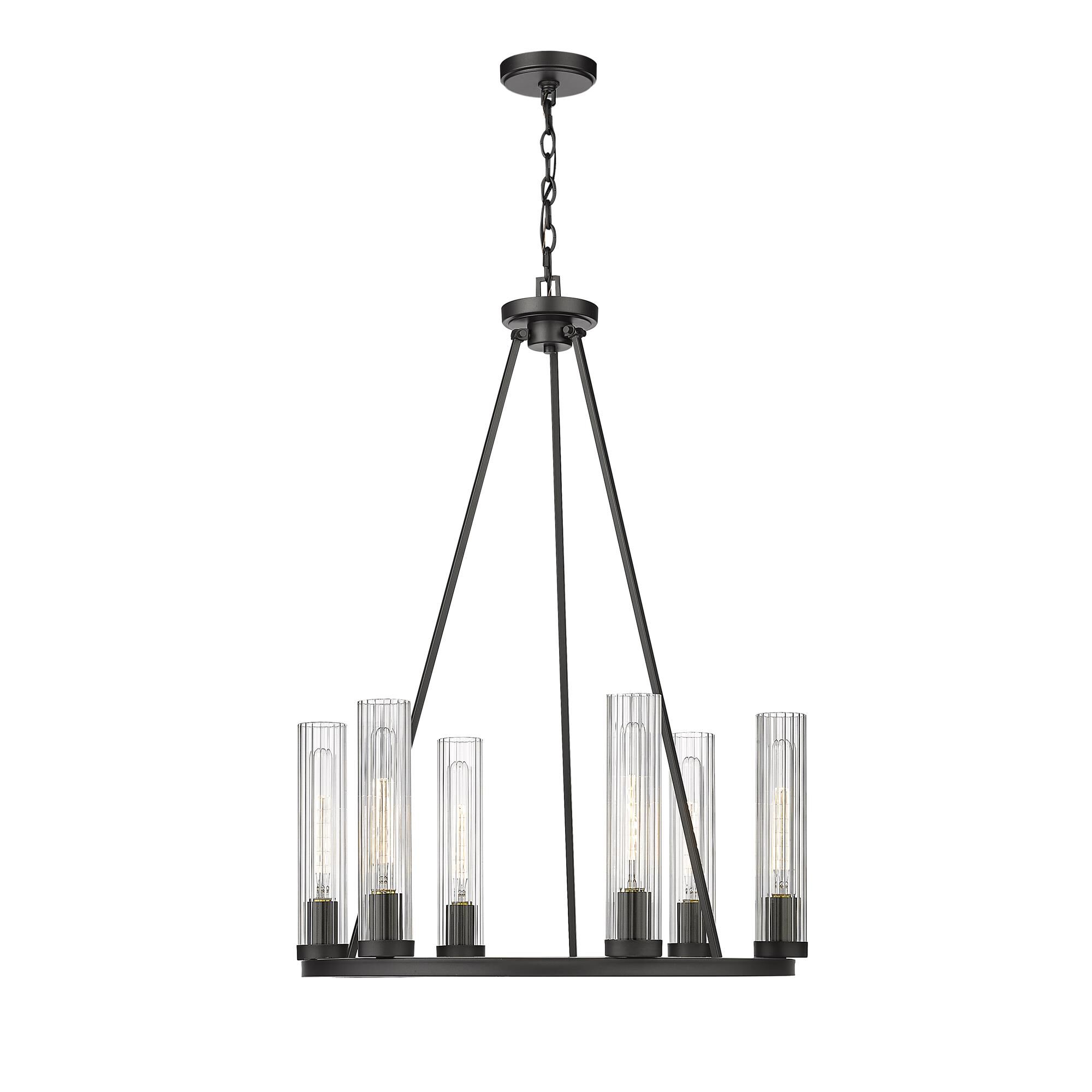 Shown in Bronze finish and Glass shade