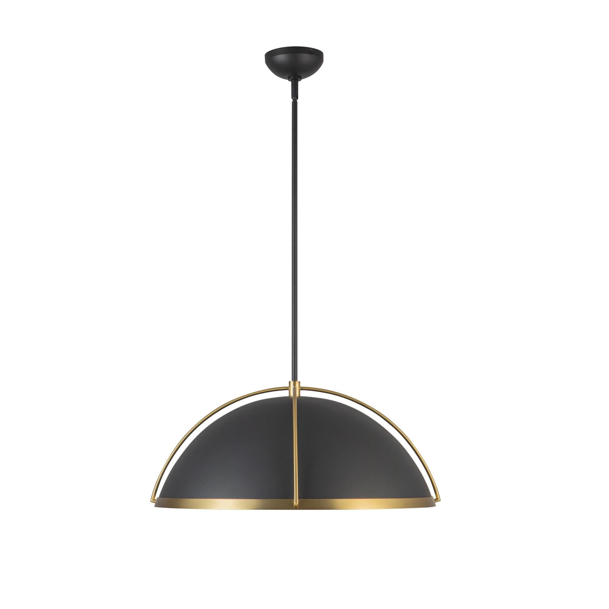 Shown in Black and Brushed Brass finish