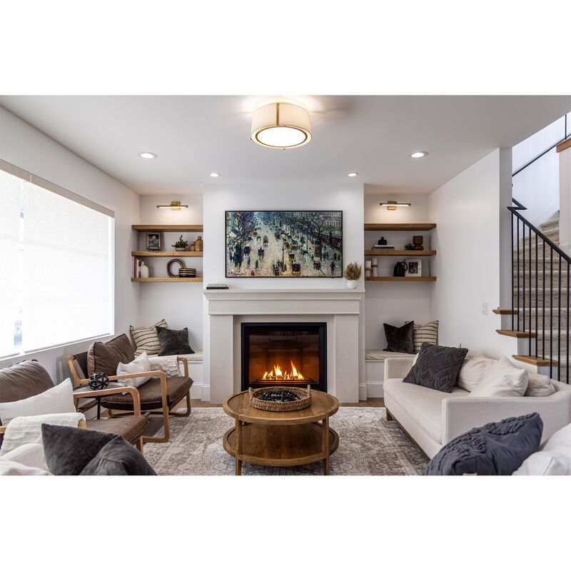 Fulton 18 Inch 3 Light Semi Flush Mount by Crystorama