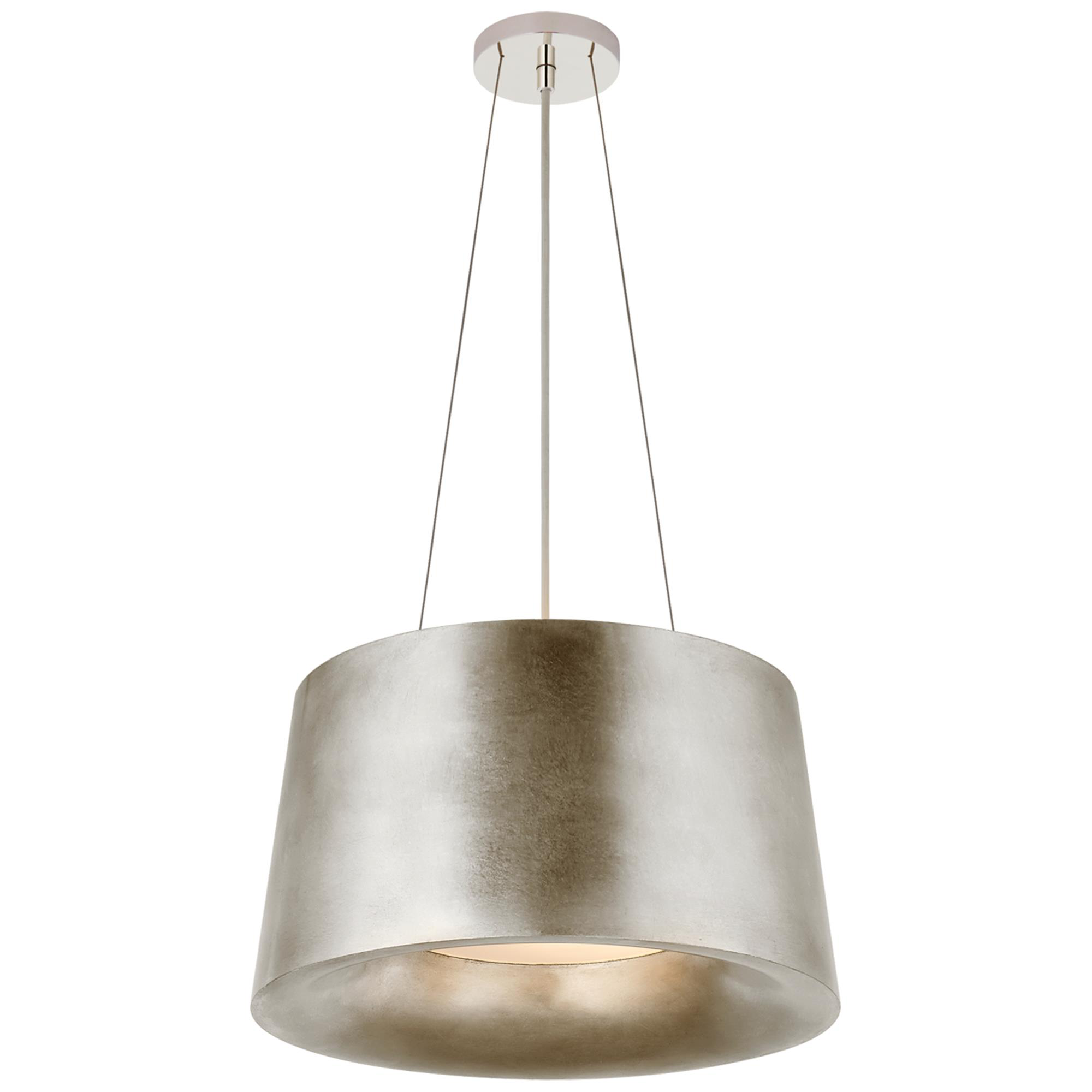 Shown in Burnished Silver Leaf finish and No Shade shade