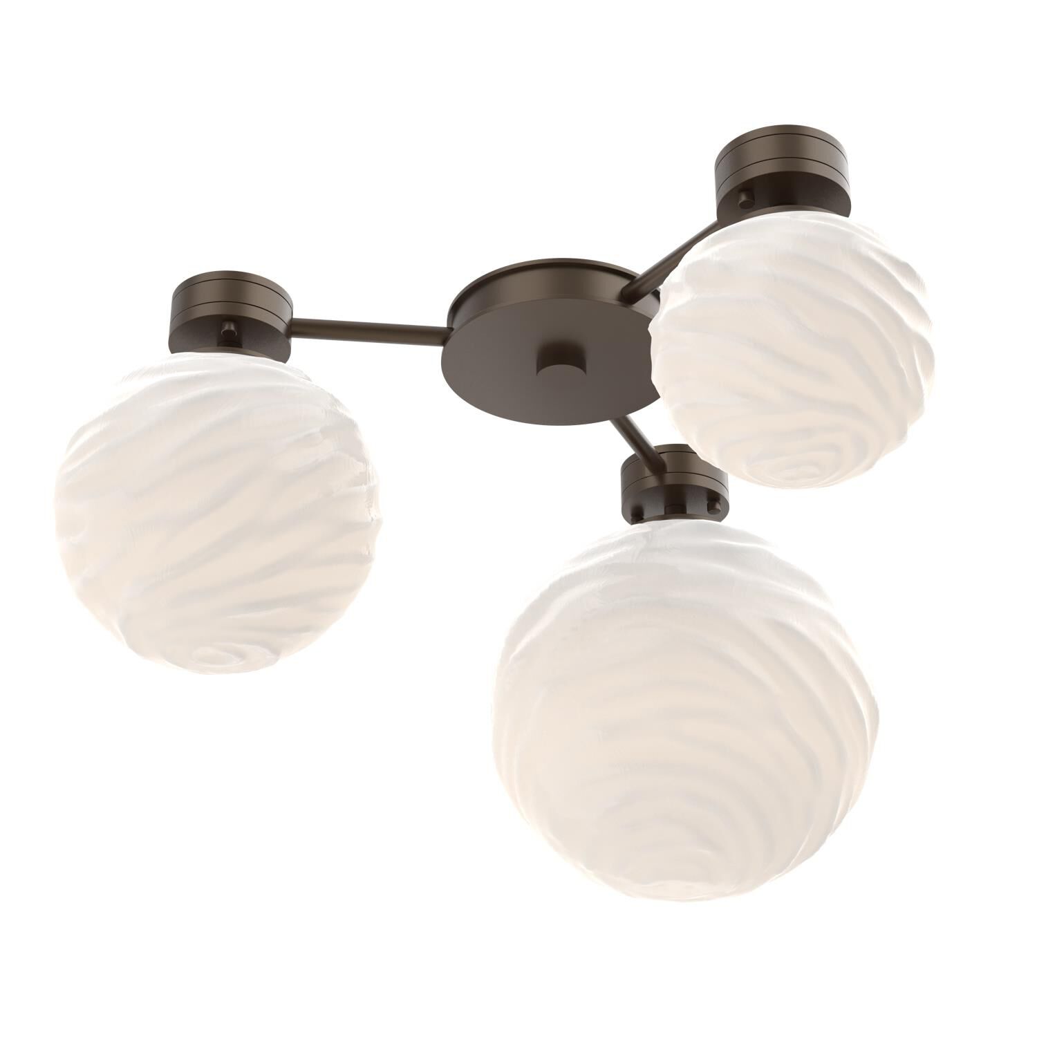 Shown in Flat Bronze finish and White glass