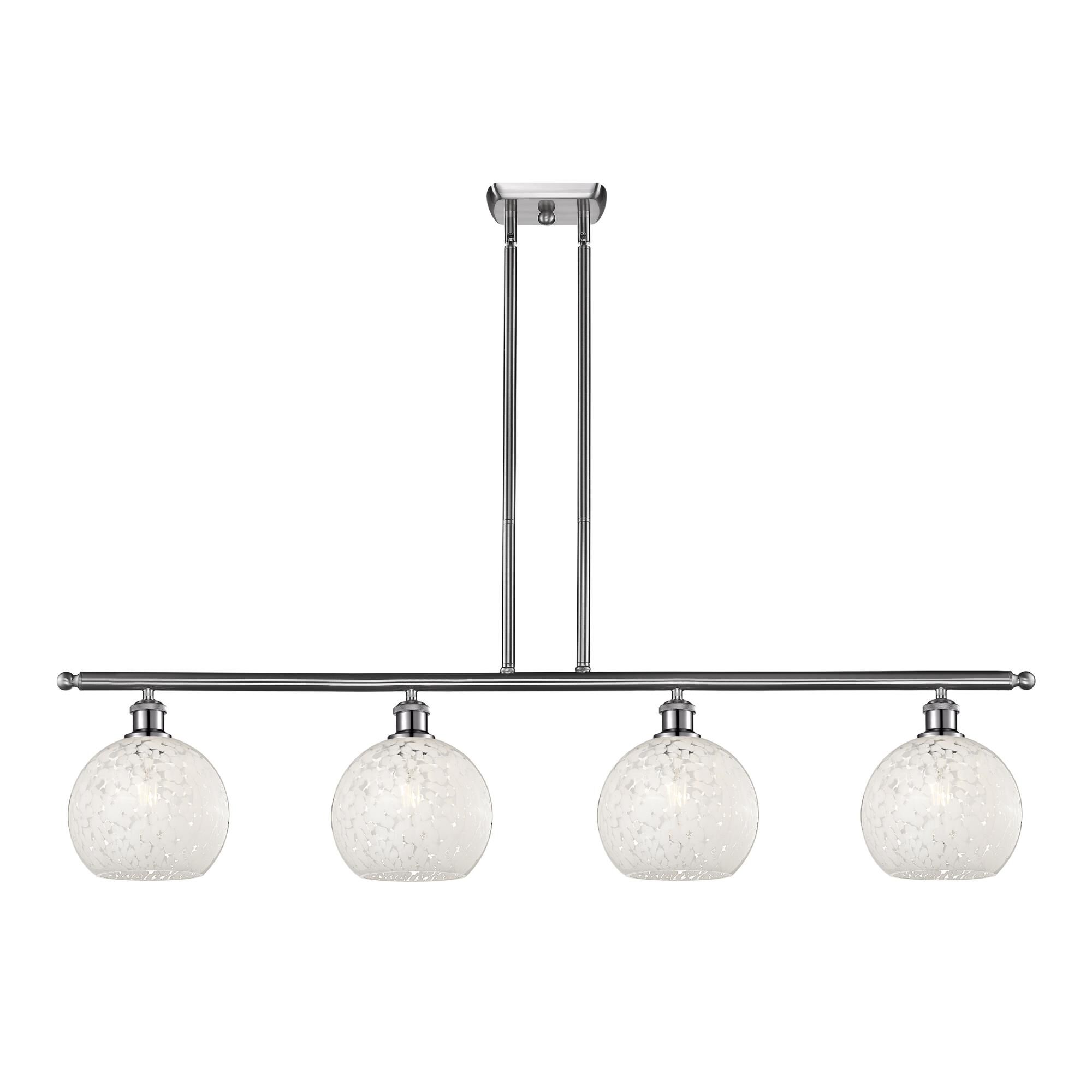 Bruno Marashlian White Mouchette 48 Inch Linear Suspension Light by Innovations Lighting