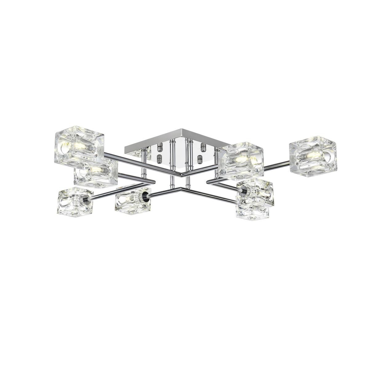 Lyra 32 Inch Semi Flush Mount by Elegant Lighting