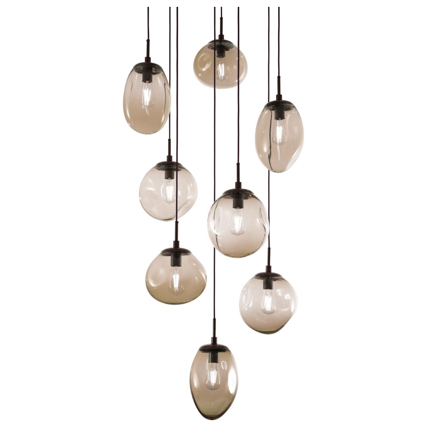 Shown in Flat Bronze finish and Blown Bronze glass