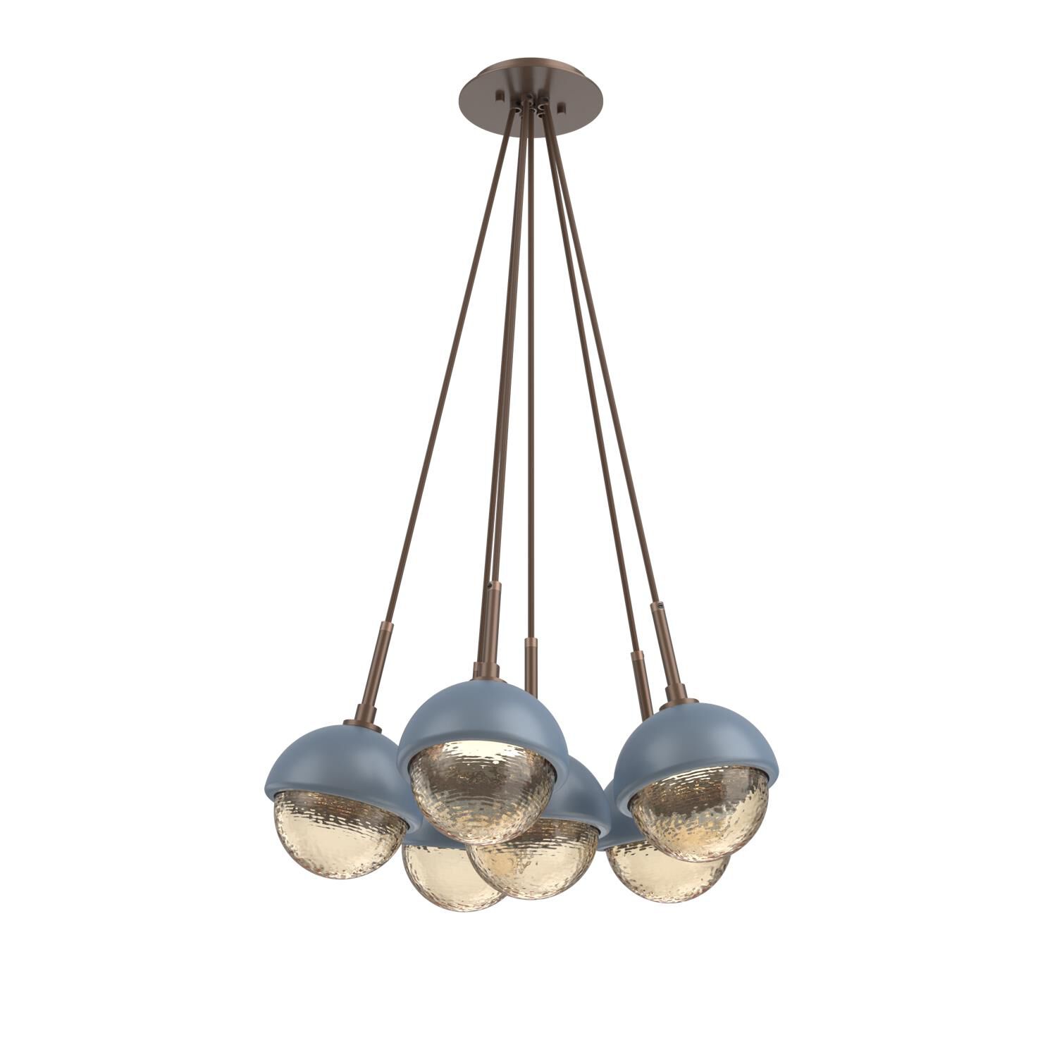 Levi Wilson Cabochon 19 Inch Multi Pendant Light by Hammerton Studio