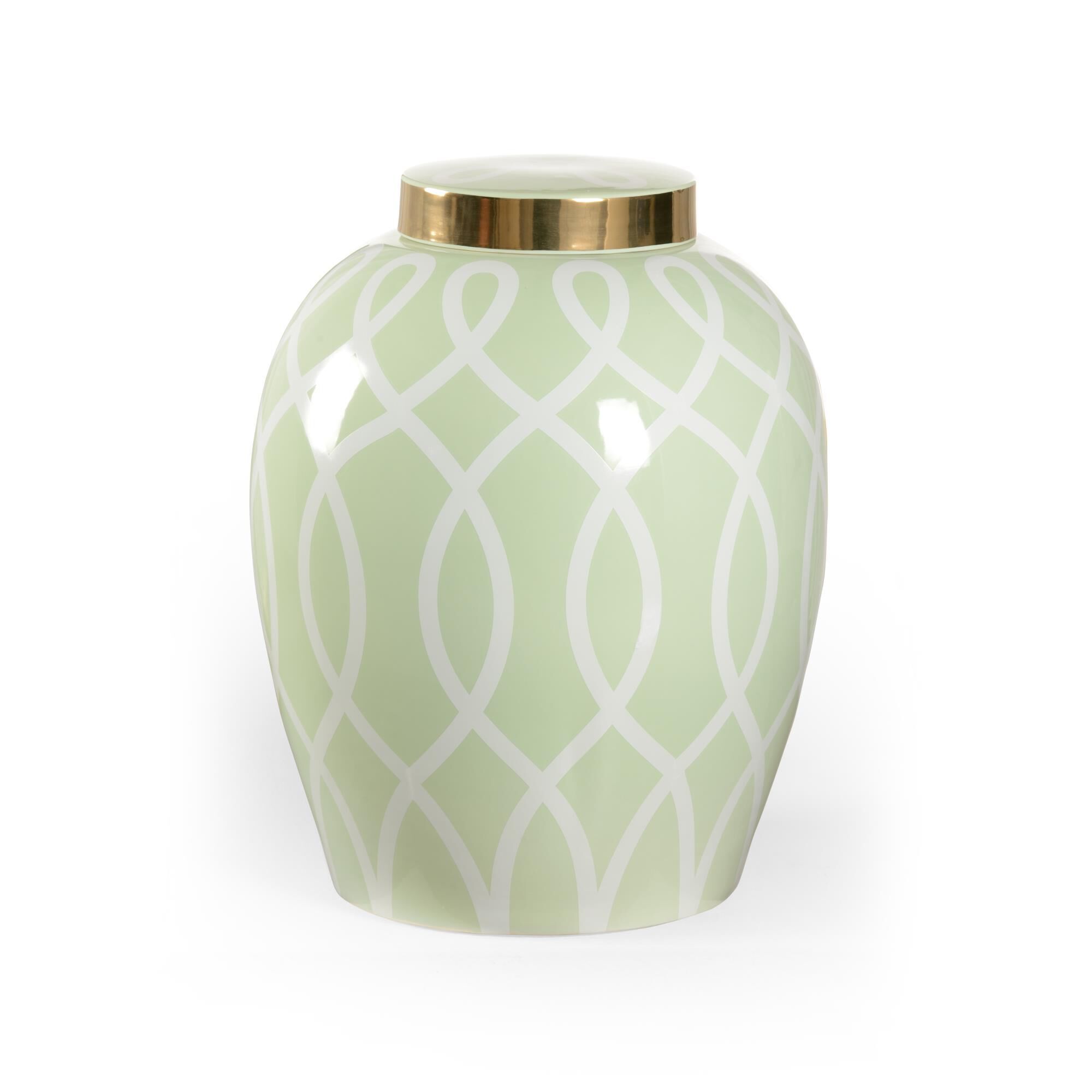 Shown in Light Green Glaze/Metallic Gold finish