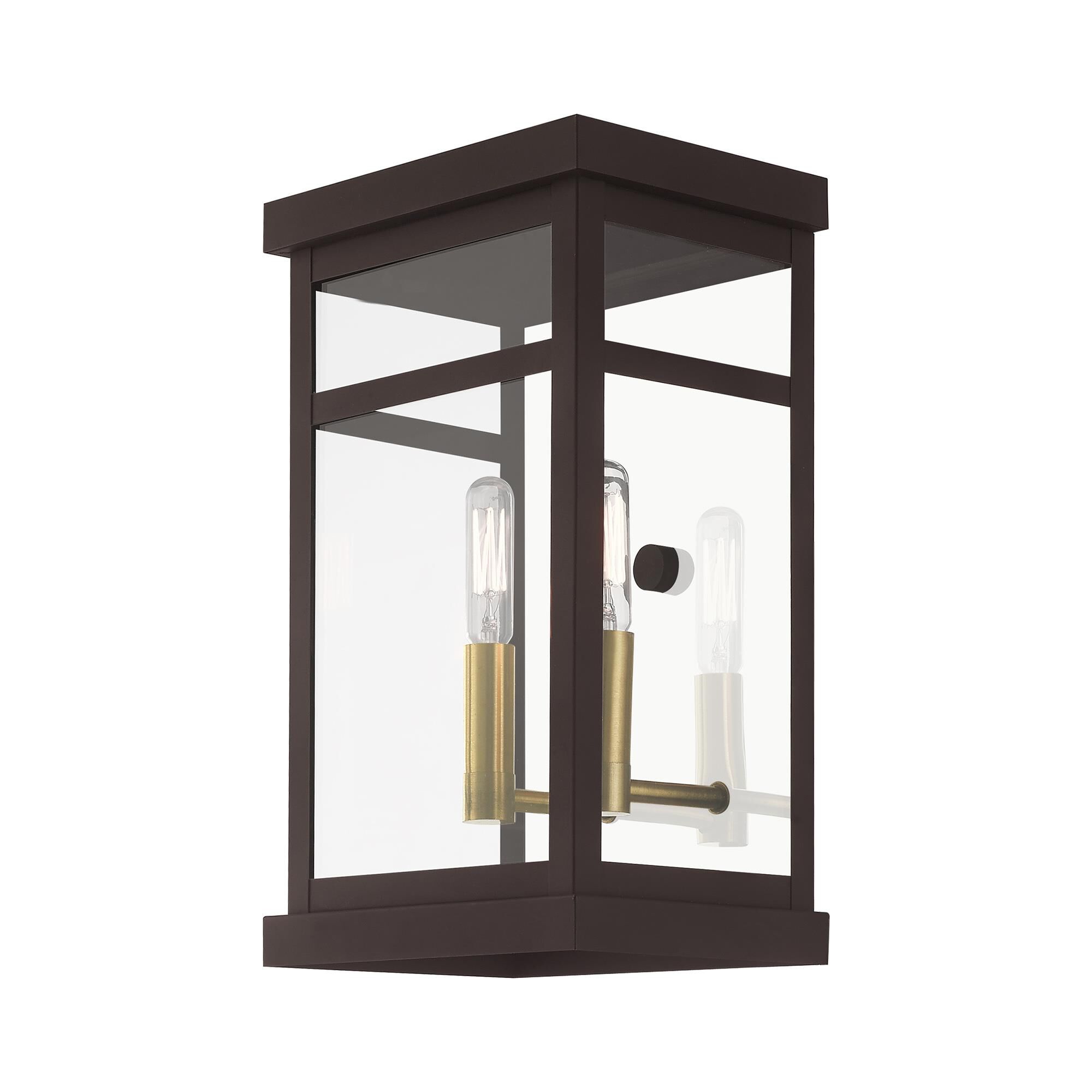 Hopewell 12 Inch Tall 2 Light Outdoor Wall Light by Livex Lighting