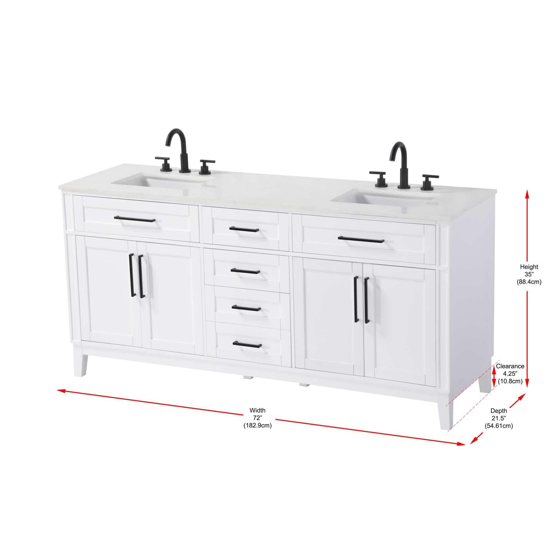 Shown in White finish