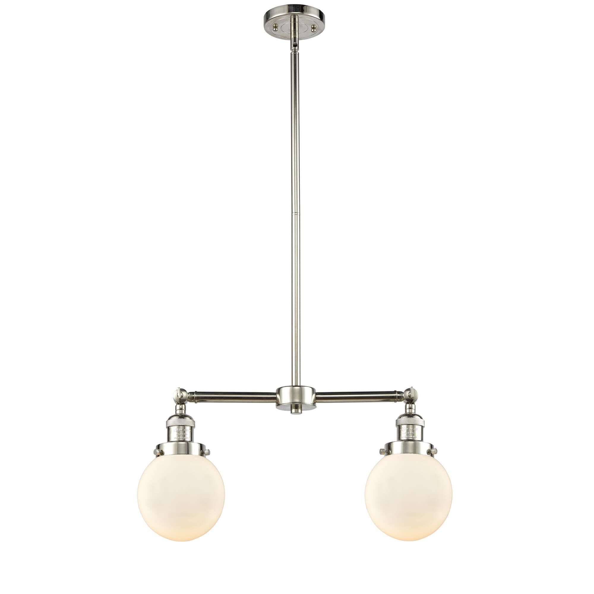 Shown in Polished Nickel finish and Gloss White glass