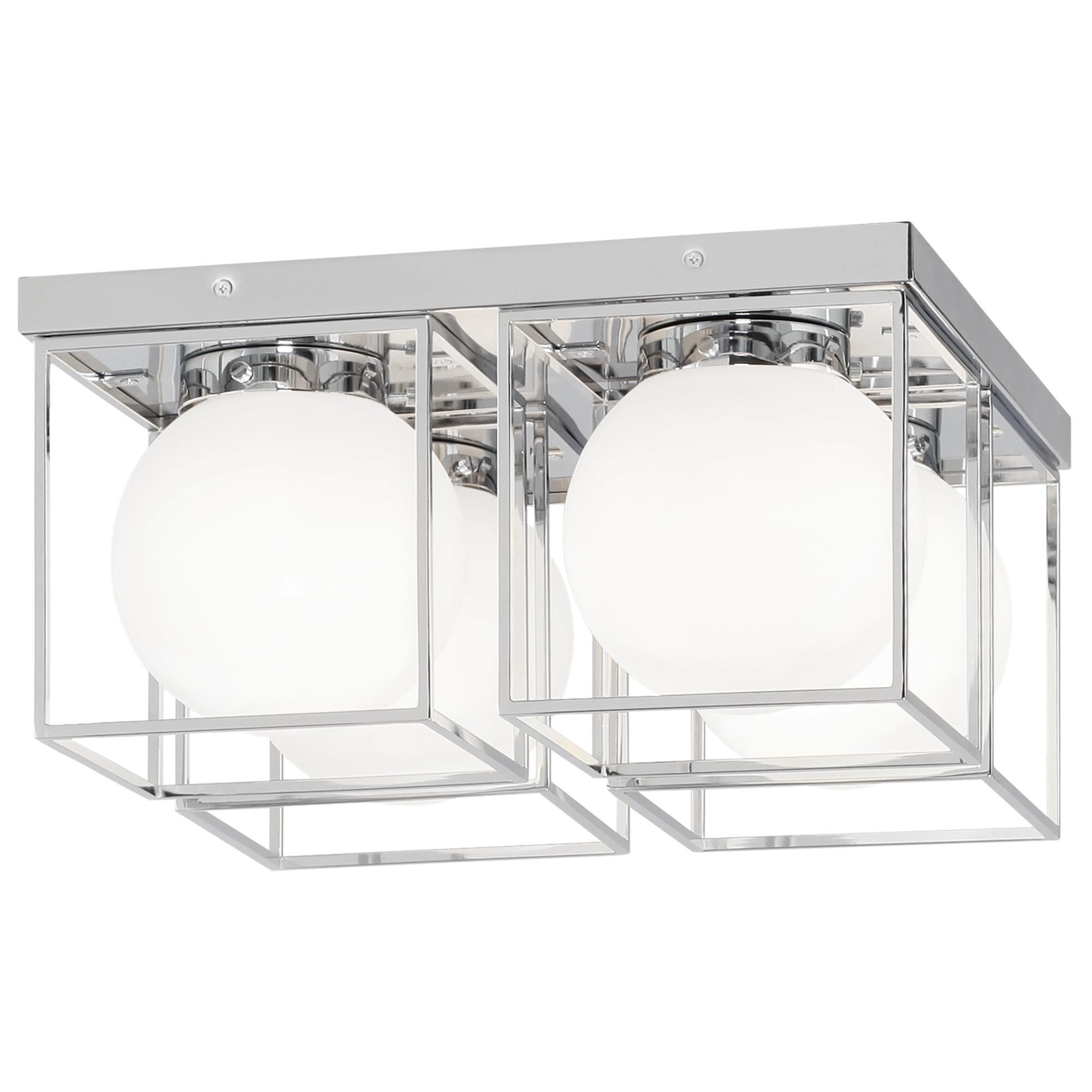 Squircle 15 Inch 4 Light Flush Mount by Matteo Lighting