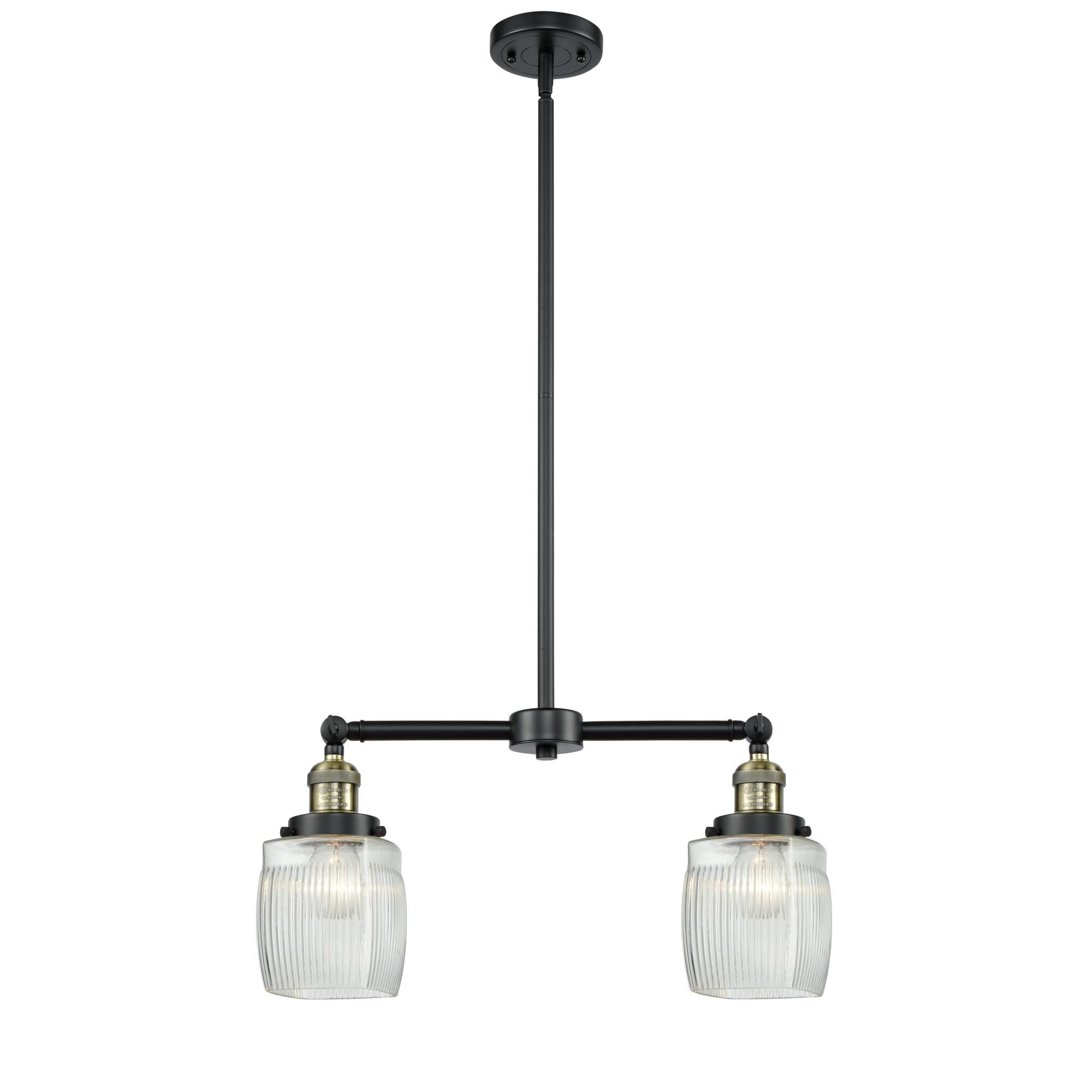 Shown in Black Antique Brass finish and Clear Halophane glass