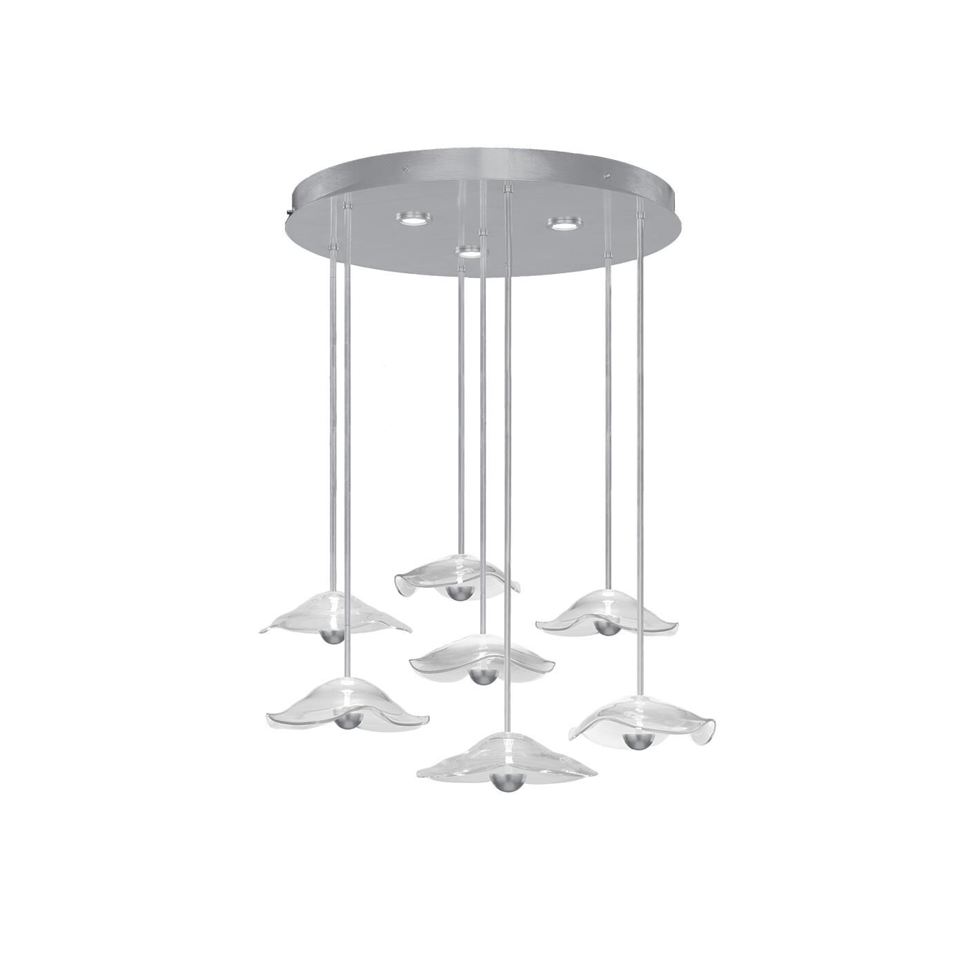 Shown in Silver finish and False crystal and True glass