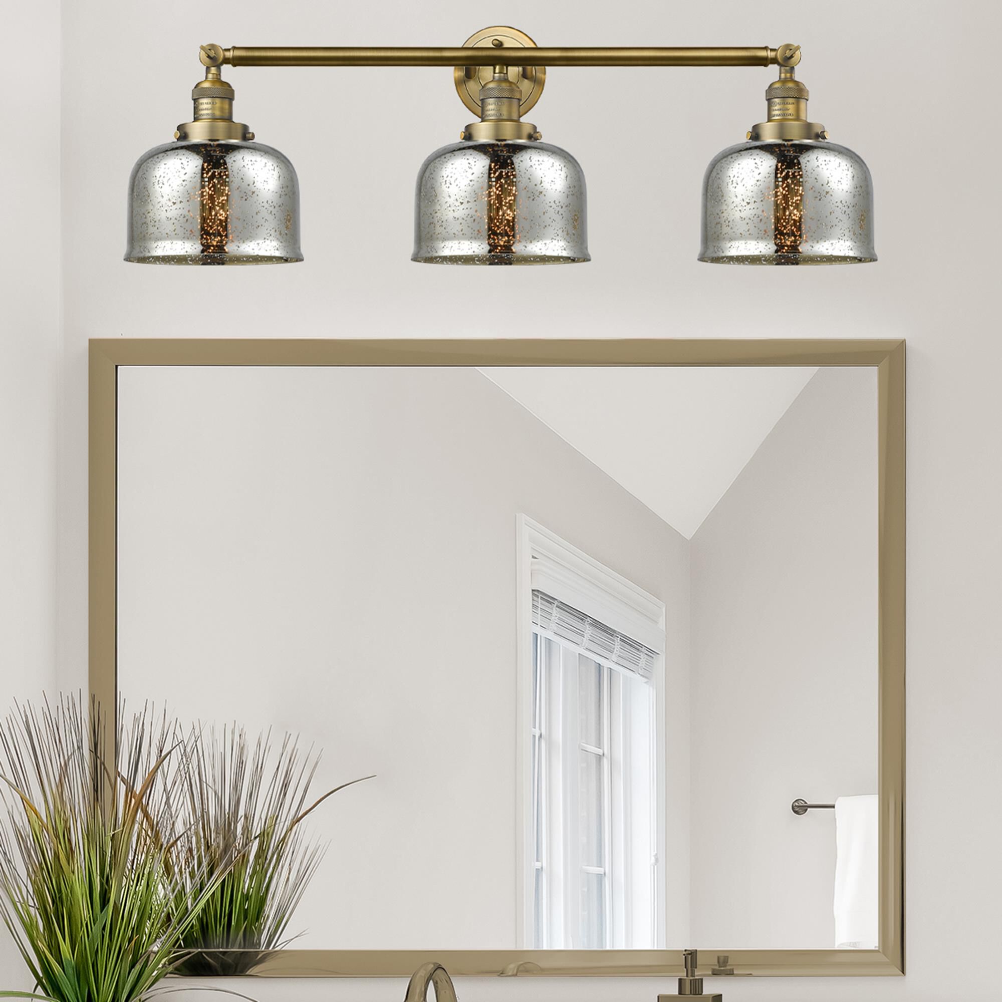 Bruno Marashlian Large Bell 32 Inch 3 Light Bath Vanity Light by Innovations Lighting