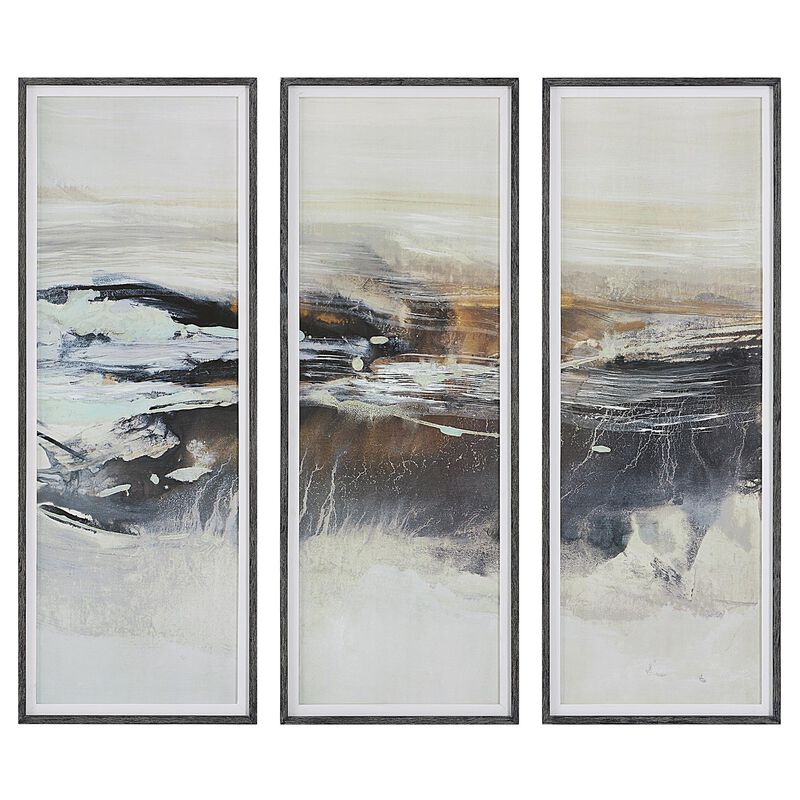 Uttermost Graphite Horizon Framed Prints, Set/3 Print by Uttermost