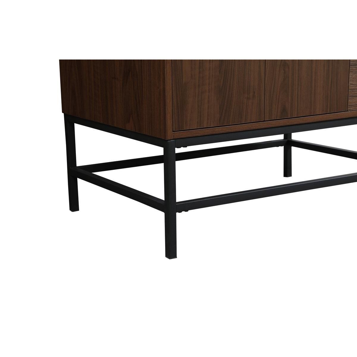 Shown in Walnut finish and With Backsplash accent