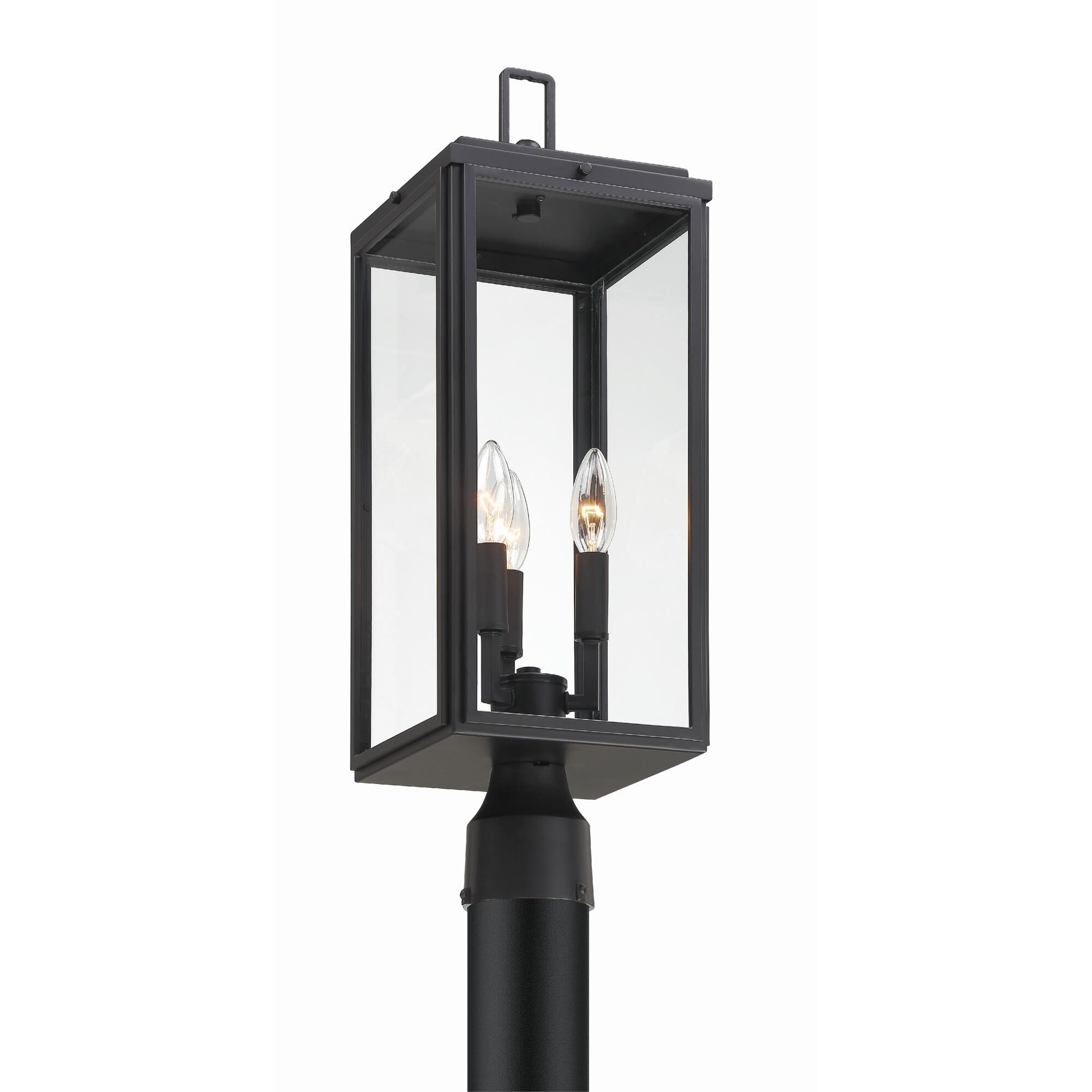 Shown in Matte Black finish and Clear glass and Clear Glass shade