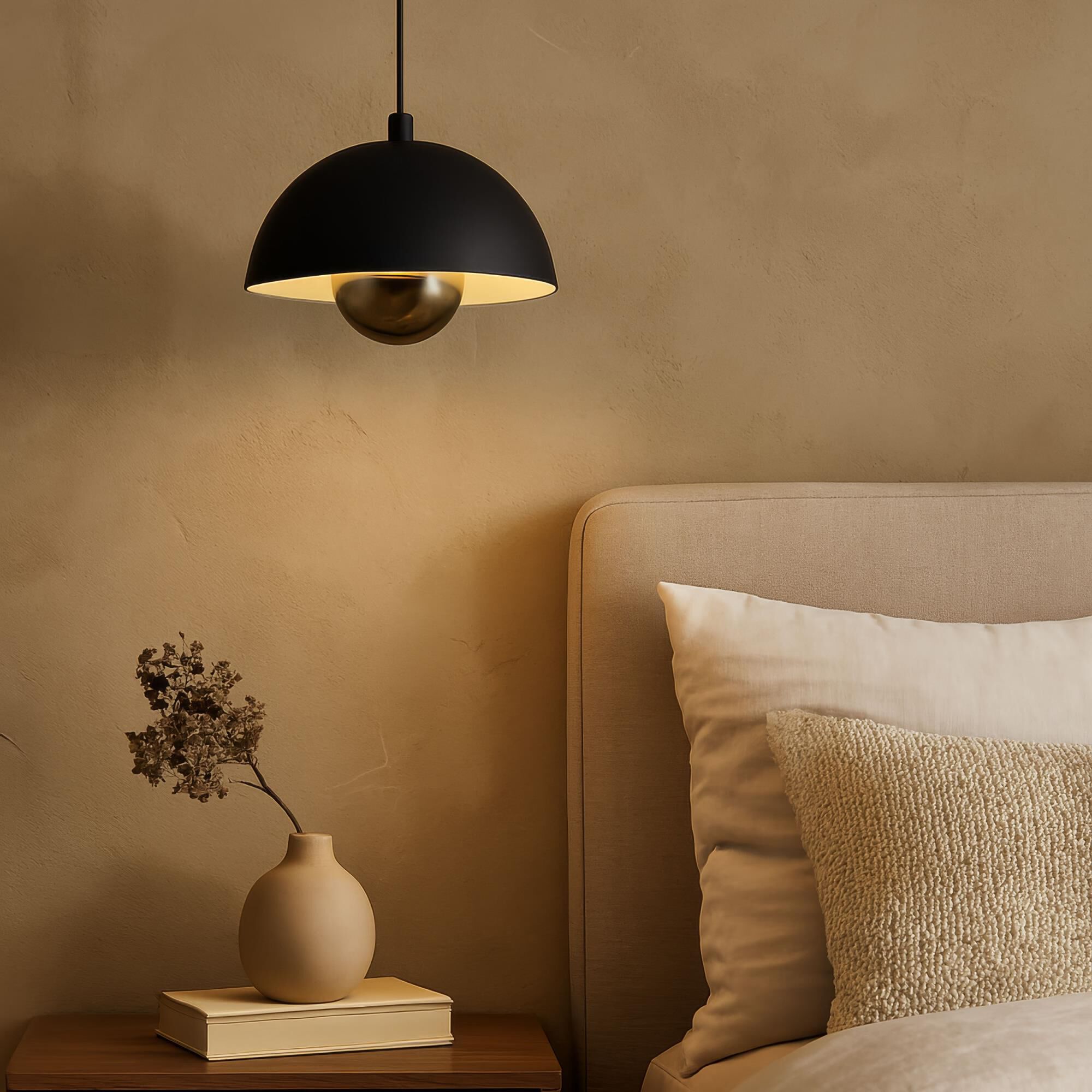 Shown in Sand Black finish and Bronze shade