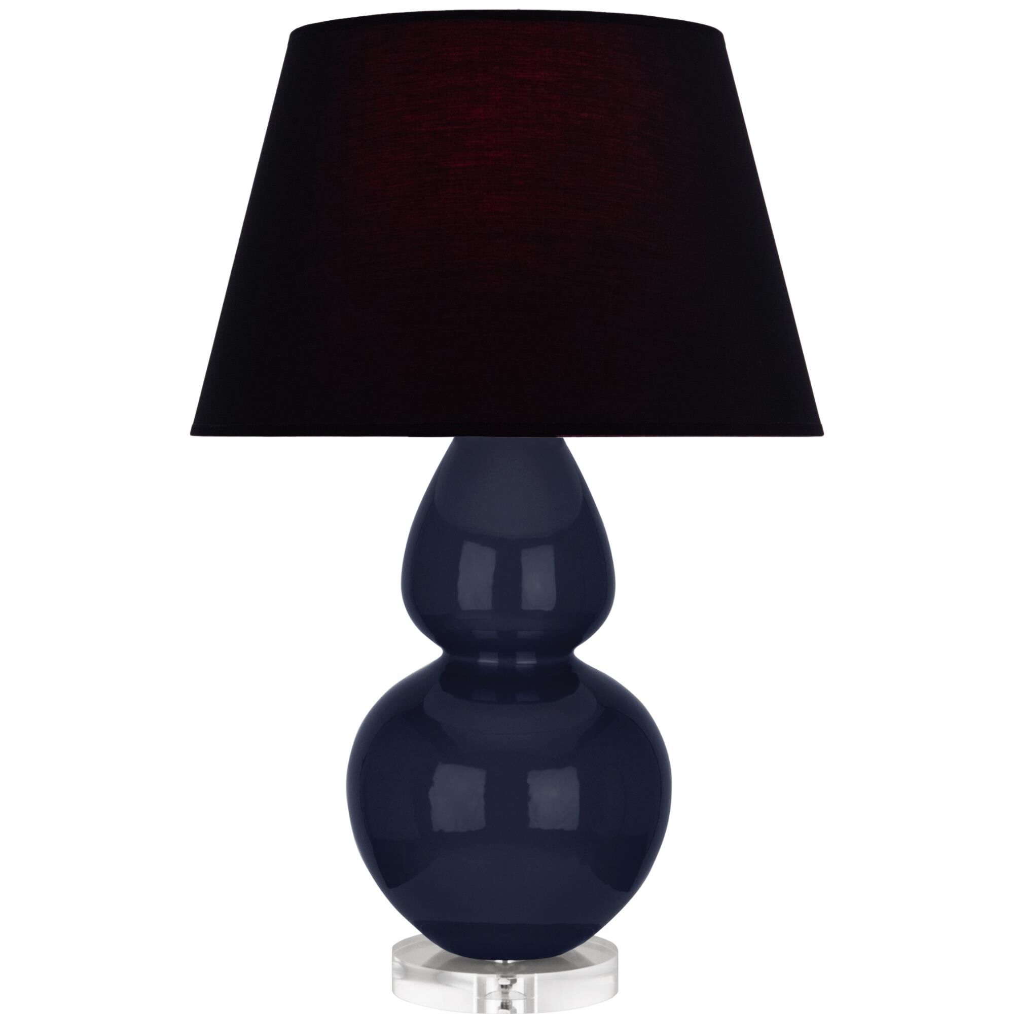 Shown in Midnight Blue finish and Ink Black and Red shade and Lucite accent