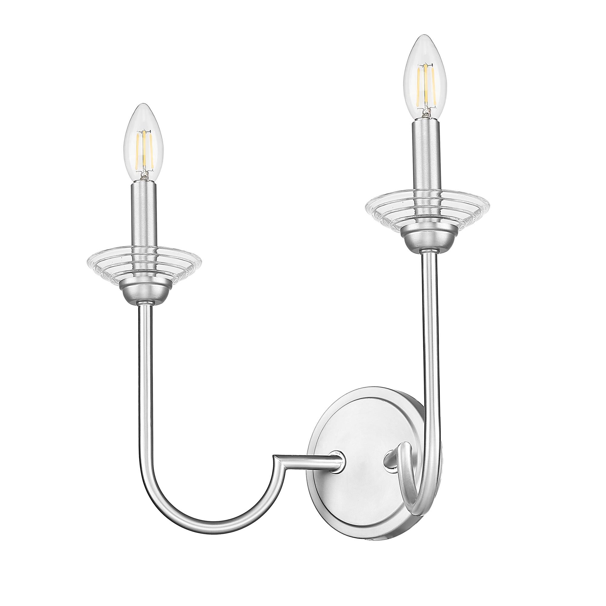 Shown in Brushed Nickel finish and Clear Ribbed glass and Clear Ribbed shade