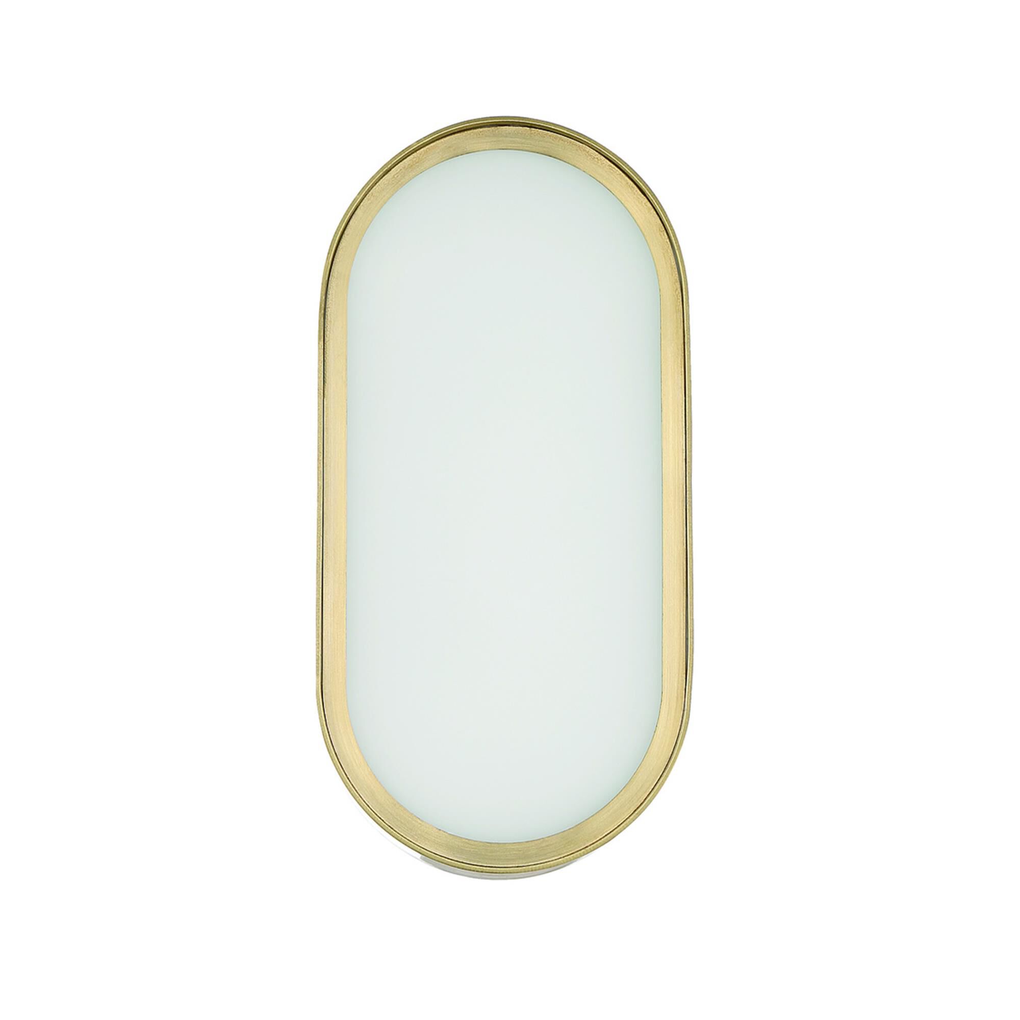 Shown in Satin Brass finish and White Frosted glass and Glass shade