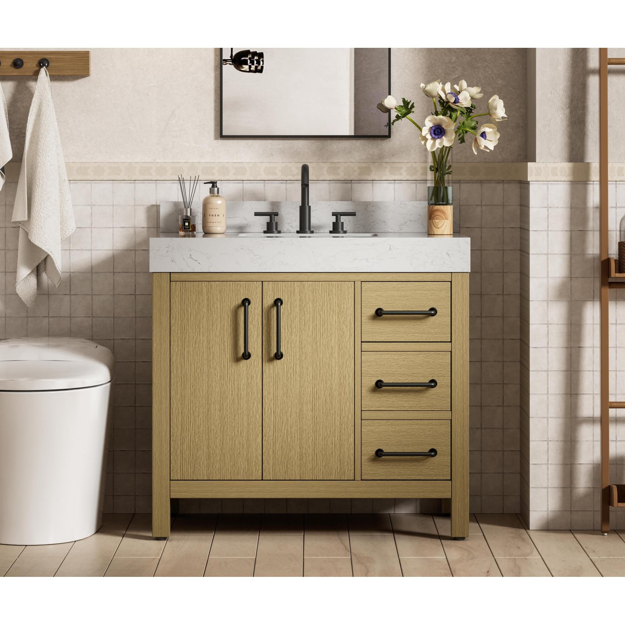 Nathan 36 Inch Bath Vanity by Elegant Dcor