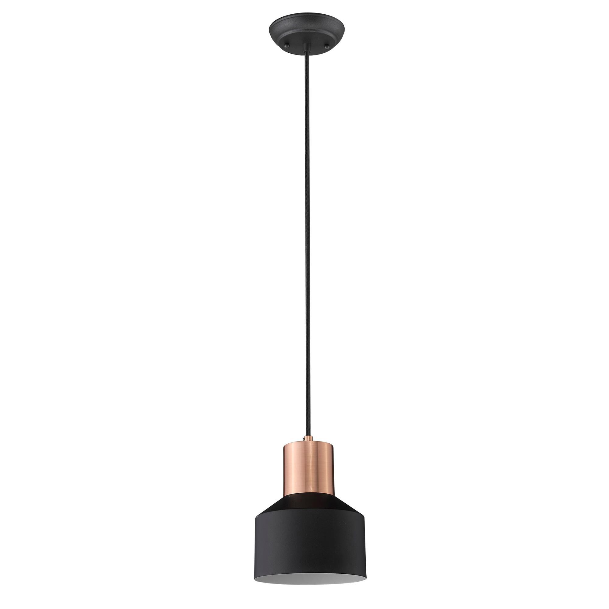 Shown in Matte Black finish and Matte Black glass and Black Metal Drum shade