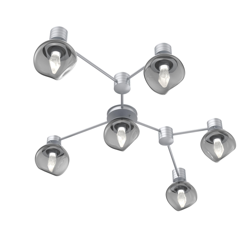 Levi Wilson Luna 37 Inch Semi Flush Mount by Hammerton Studio
