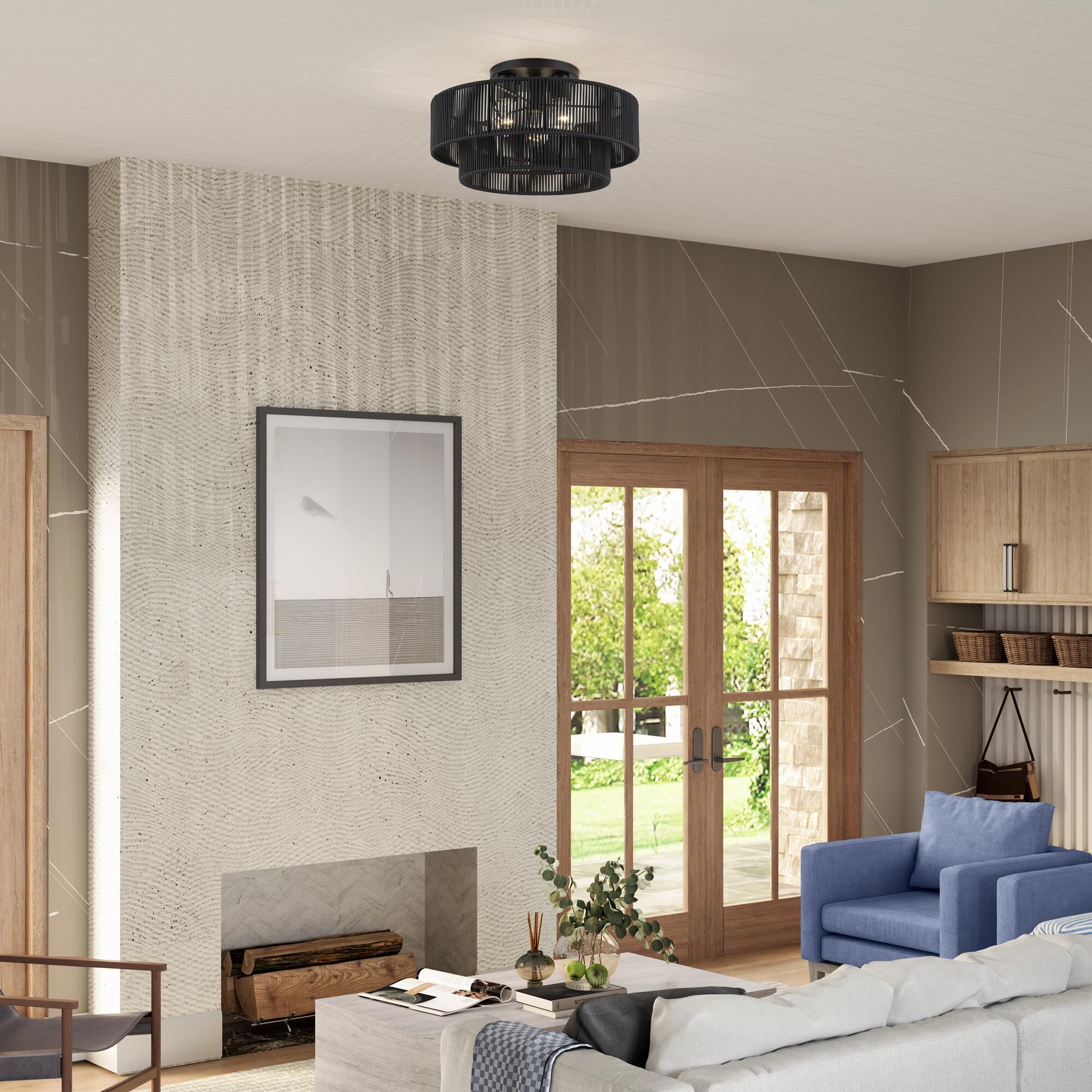 Acordia 18 Inch Semi Flush Mount by Livex Lighting