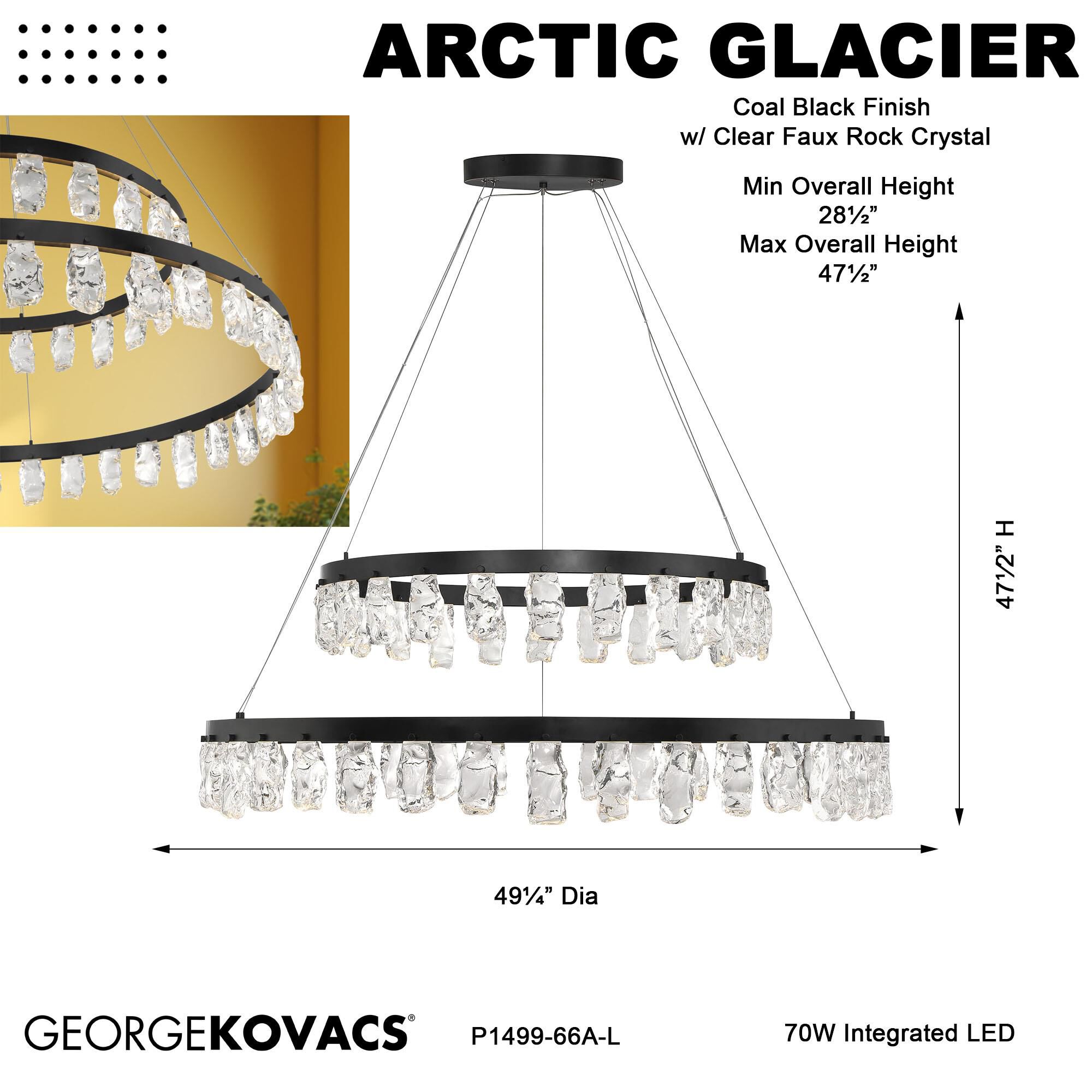 Artic Glacier Chandelier by Kovacs