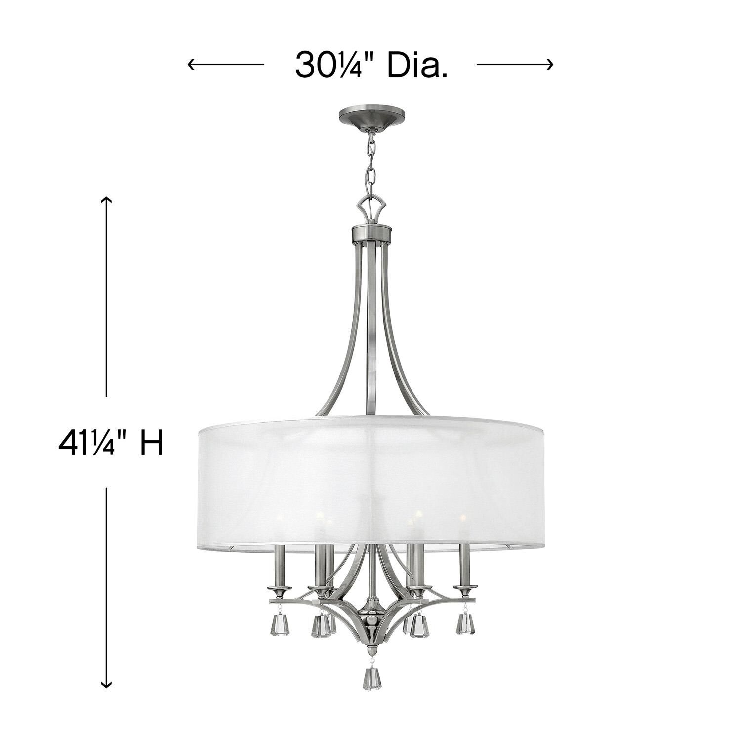 Mime 30 Inch 6 Light Chandelier by Fredrick Ramond
