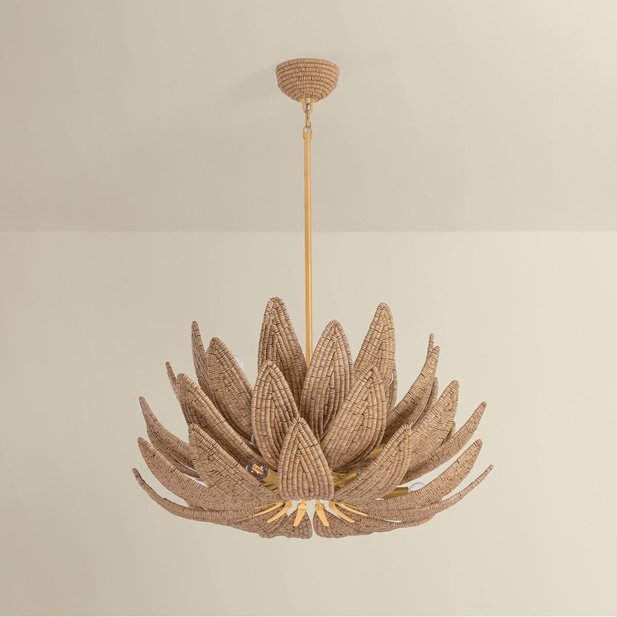 Shown in Vintage Gold Leaf finish and Coco Beads shade