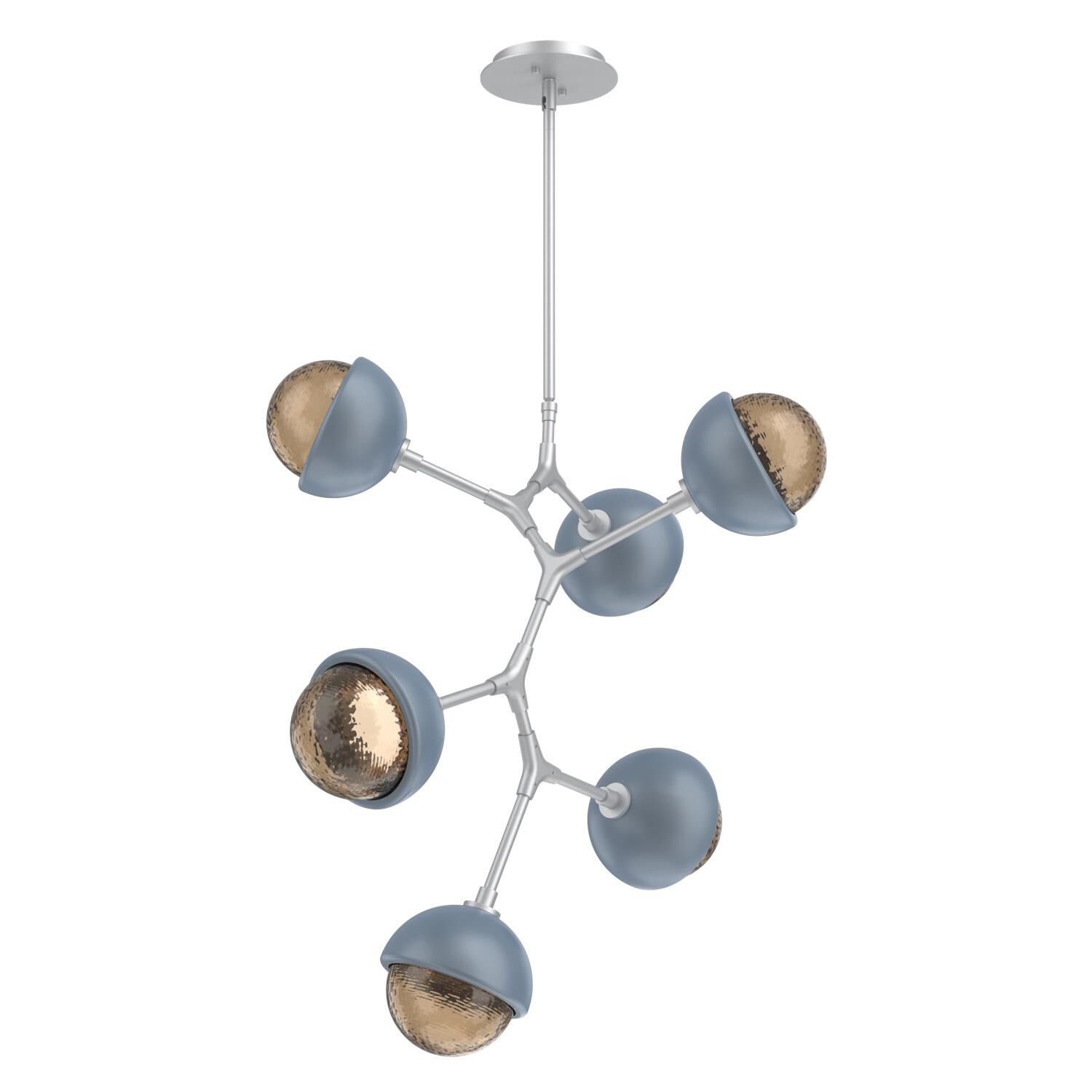 Shown in Classic Silver finish and Bronze glass and Poppy Blue accent