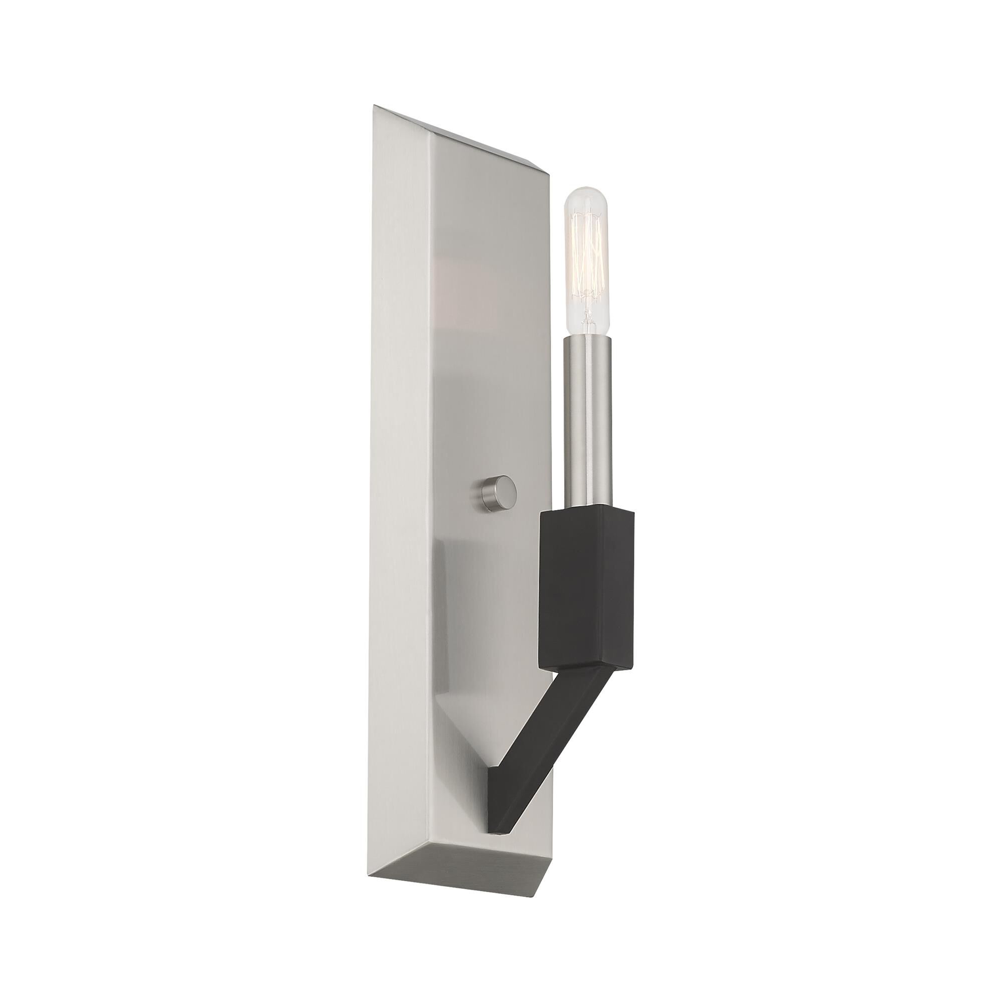 Shown in Brushed Nickel and Black finish