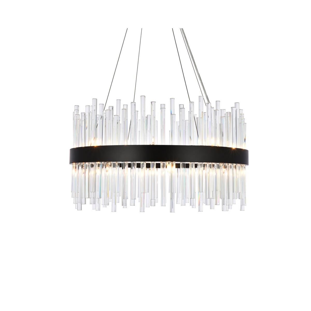 Shown in Black finish and Royal Cut Clear crystal