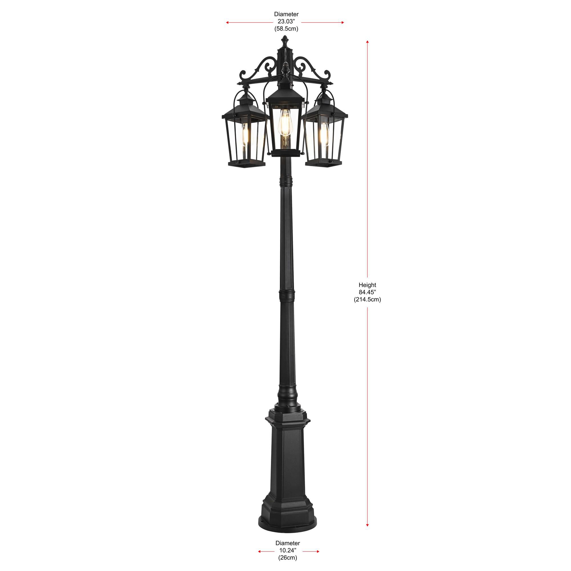 Shown in Black finish and Clear glass