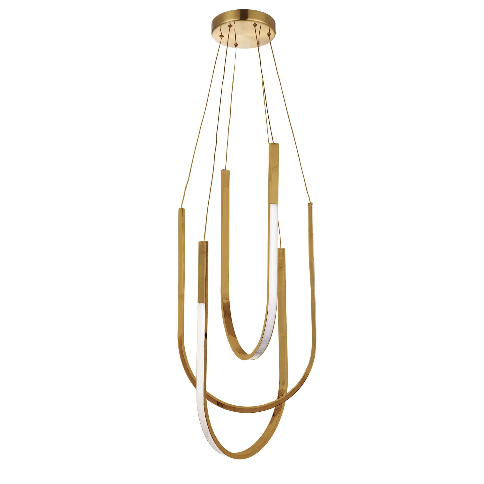 Shown in Aged Brass finish and White shade
