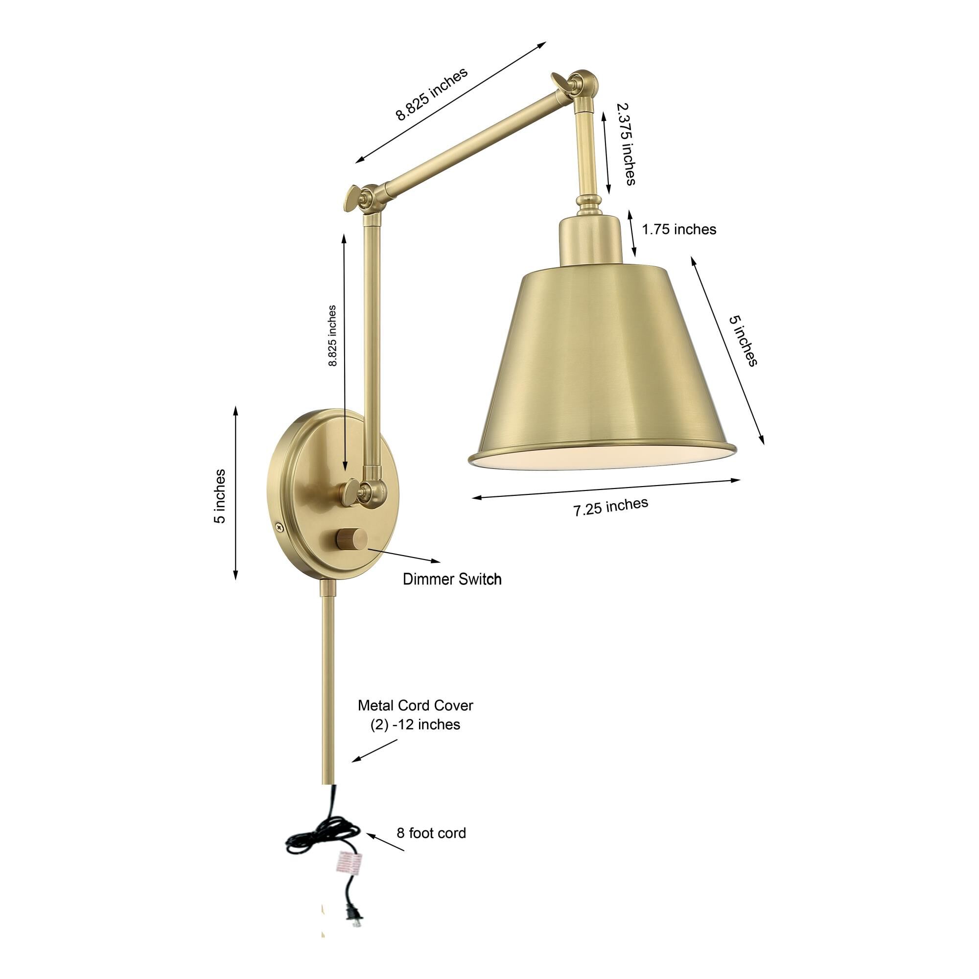 Shown in Aged Brass finish and Steel glass and Aged Brass shade